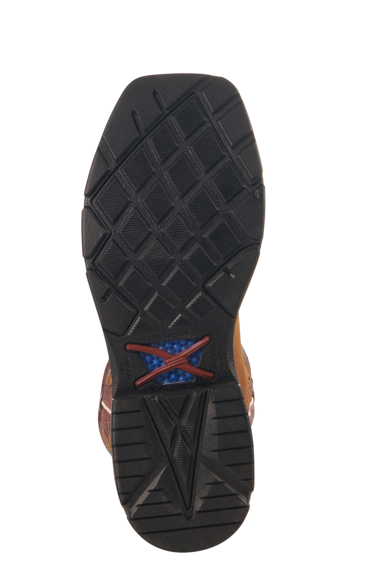 Twisted X Men's Tan and Burgundy Waterproof CellStretch Wide Square Toe Work Boots - Image 1