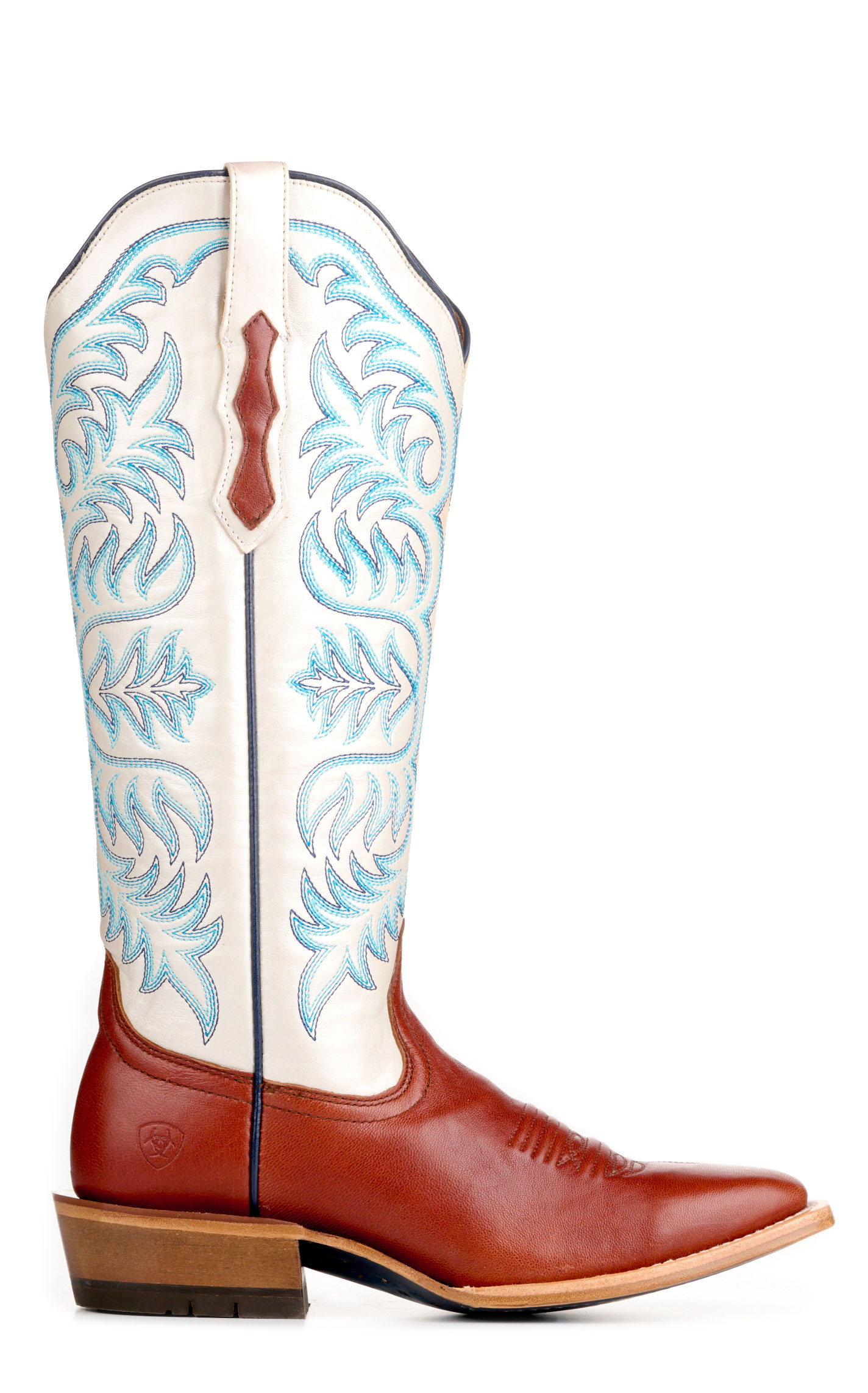 Ariat Women's Cognac & White Futurity Blanche TekStep French Toe Tall Cowgirl Boots - Image 1