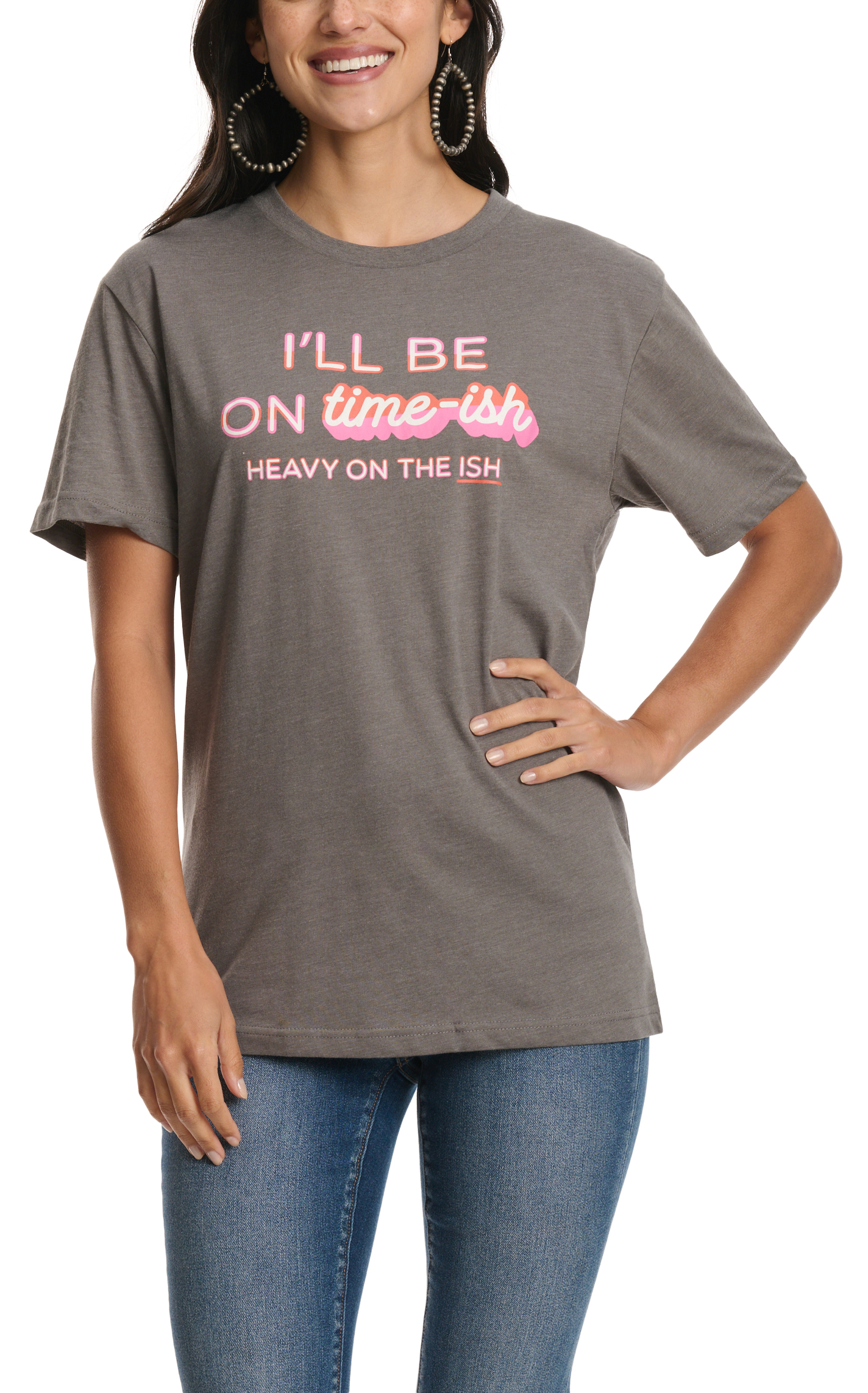 Kindness & Confetti Women's Cement On Time-ish Graphic T-Shirt - Image 1