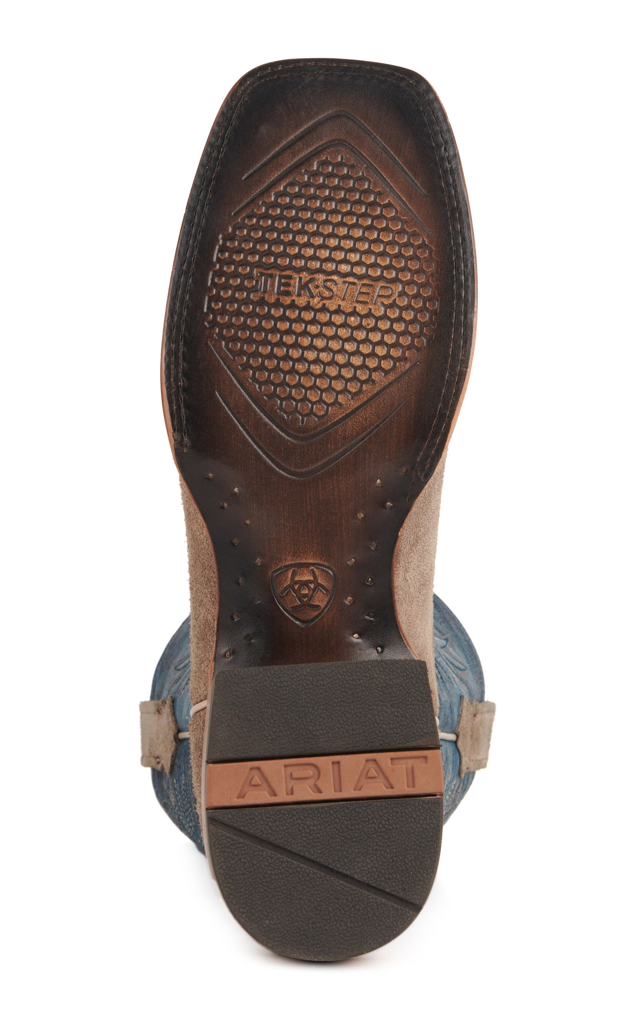 Ariat Men's Circuit Rockridge Smokey Roughout and Blue TekStep SmartLite Wide Square Toe Cowboy Boots - Image 1