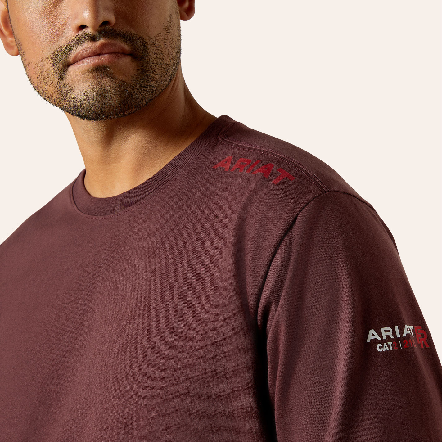 Ariat Men's Burgundy Born For This Graphic T-Shirt - Image 1