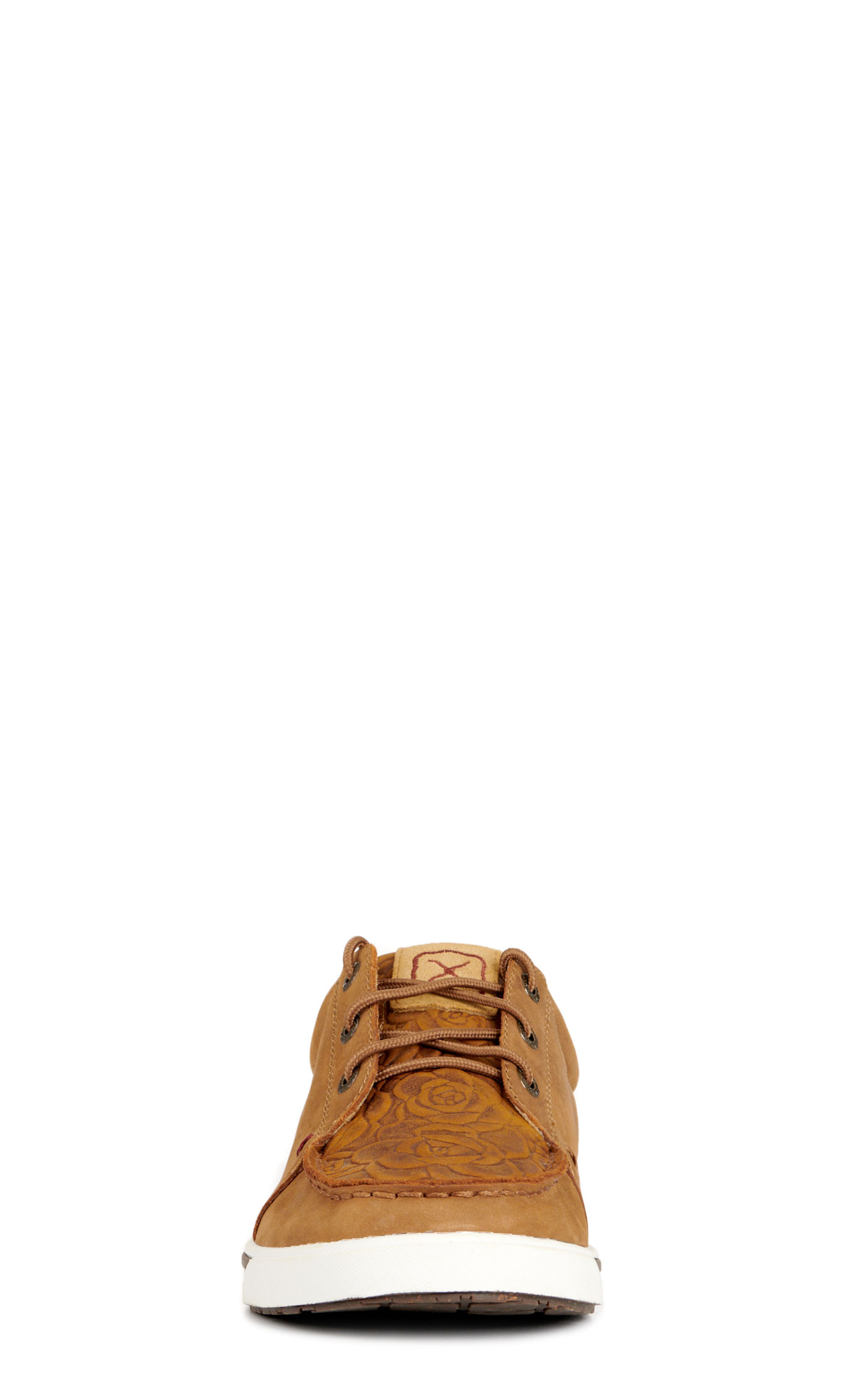 Twisted X Women's Kicks Almond Embossed Floral Print Leather Moc Toe Casual Shoes - Image 1