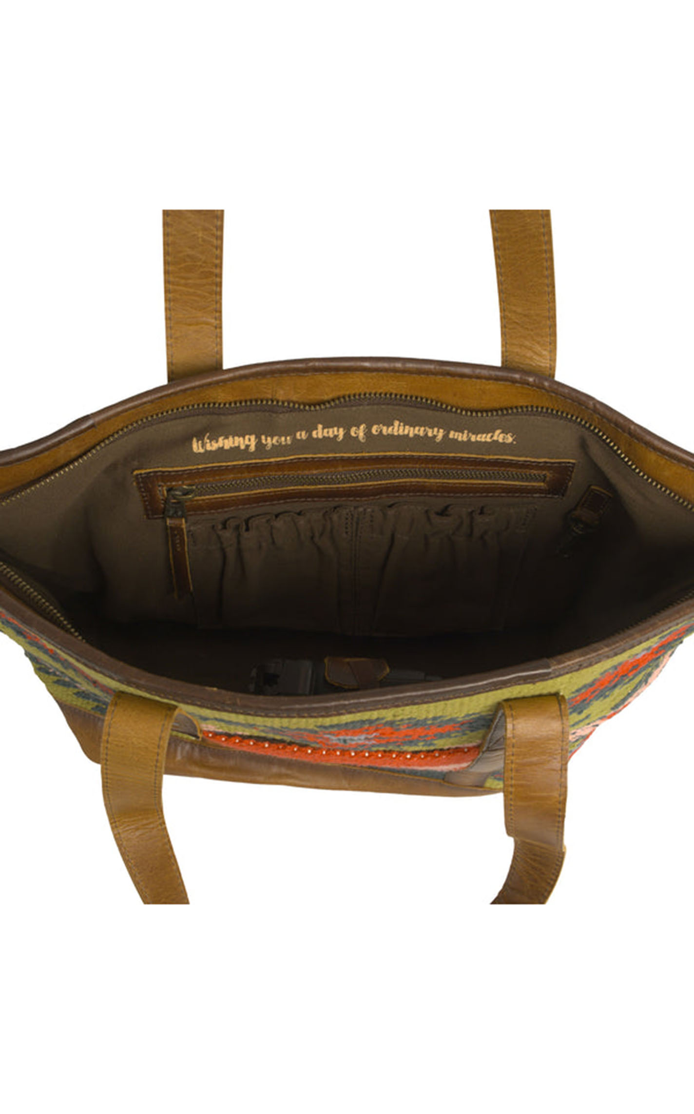 STS Ranchwear Green & Red Aztec Baja Dreams Large Tote Bag - Image 1