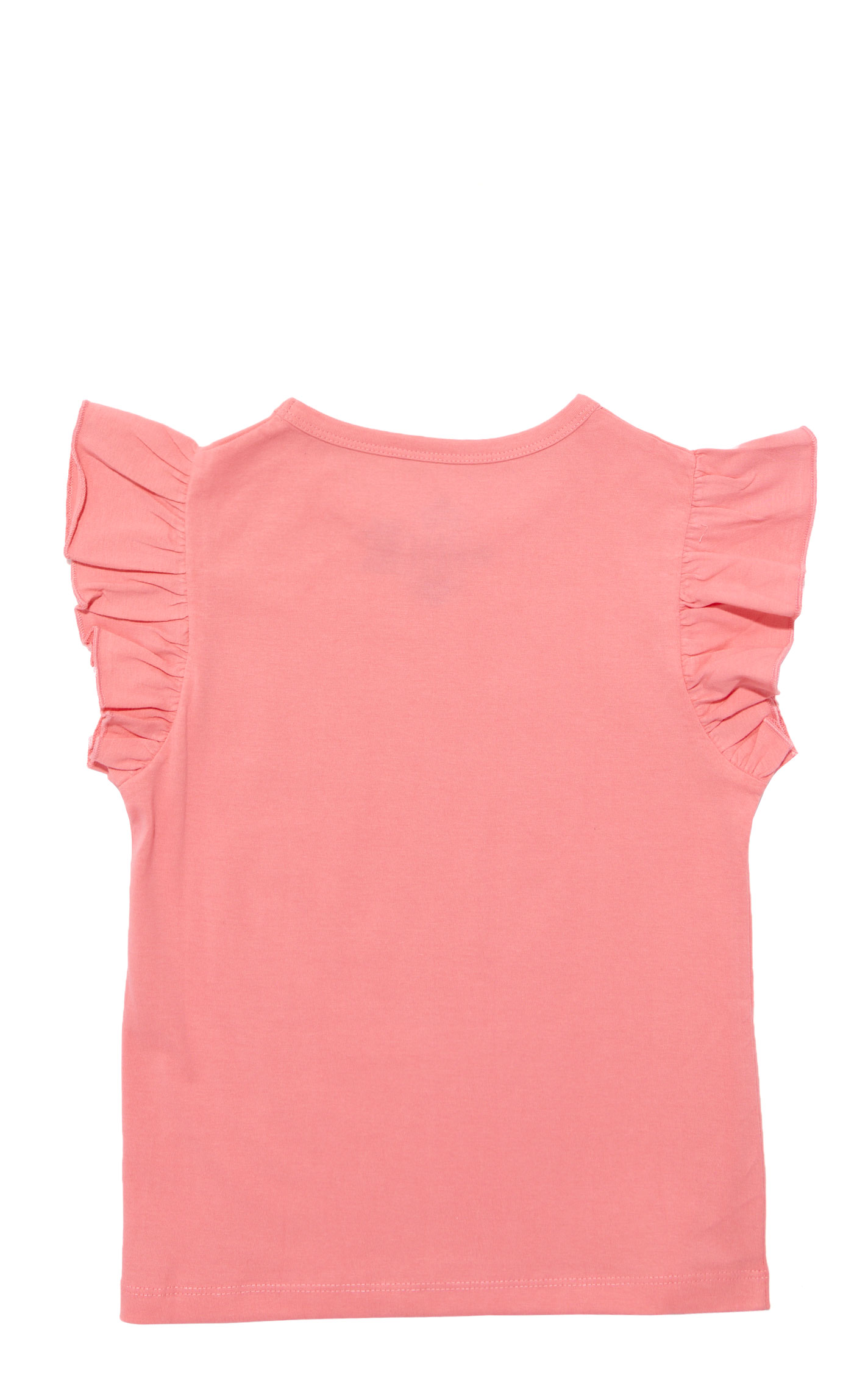 Rockin C Girls Peach Ruffle Sleeve Top - Image 1