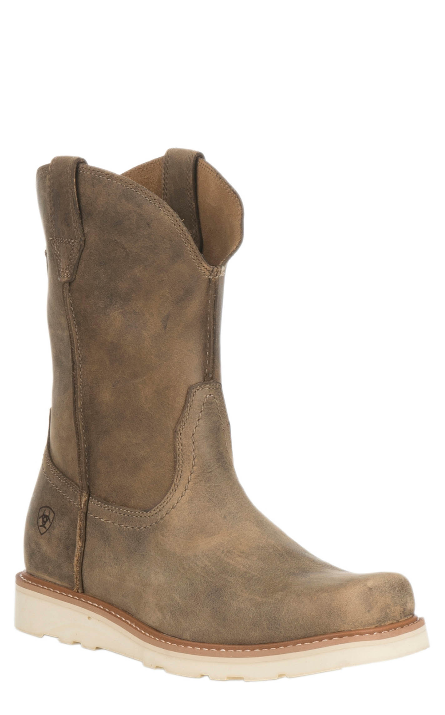 Ariat Men's Rambler Recon Brown Bomber Square Toe Wedge Outsole Cowboy Boots - Image 1