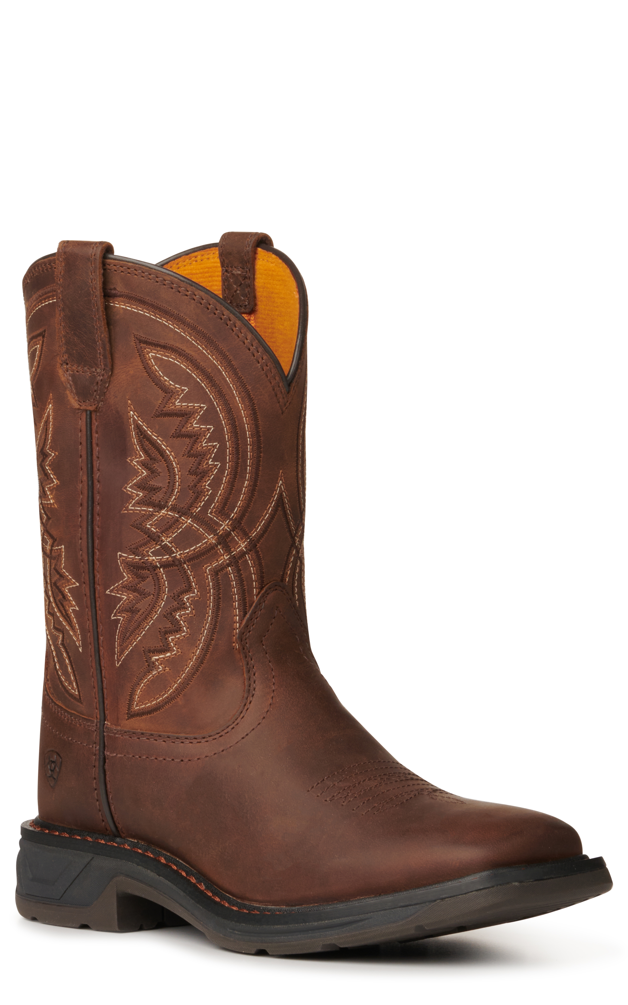 Ariat Youth WorkHog XT Coil Dirt Roads Brown Square Toe Work Boots - Image 1