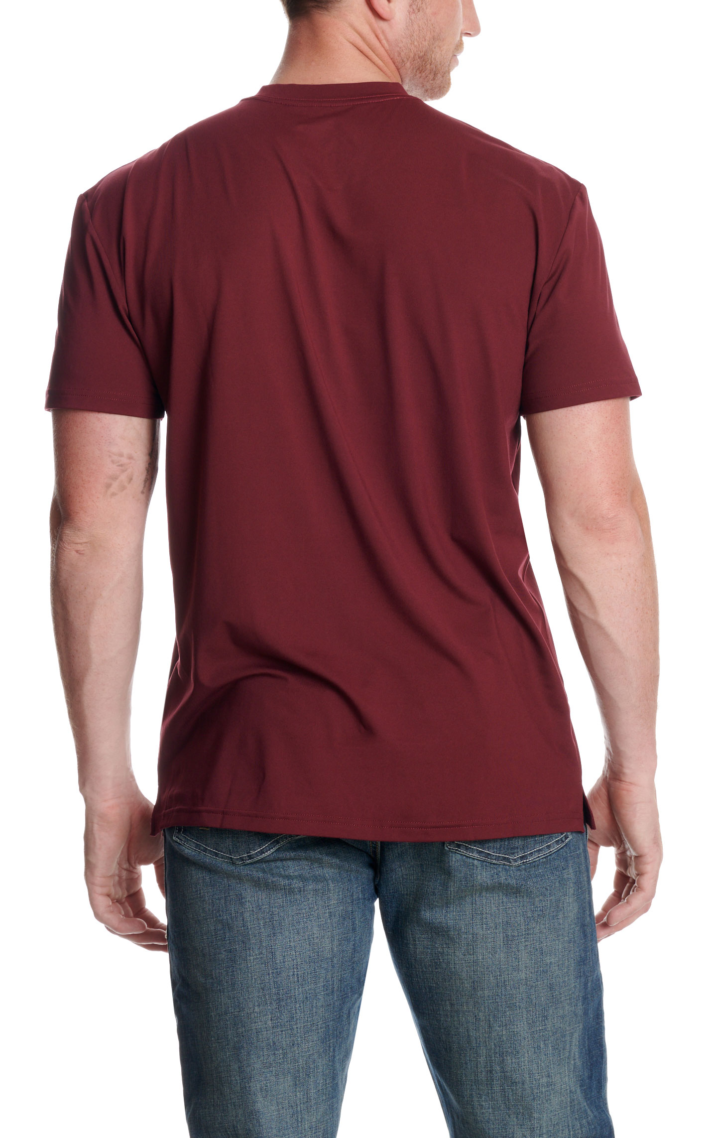 Burlebo Men's Maroon Go To Tee Performance T-Shirt - Image 1