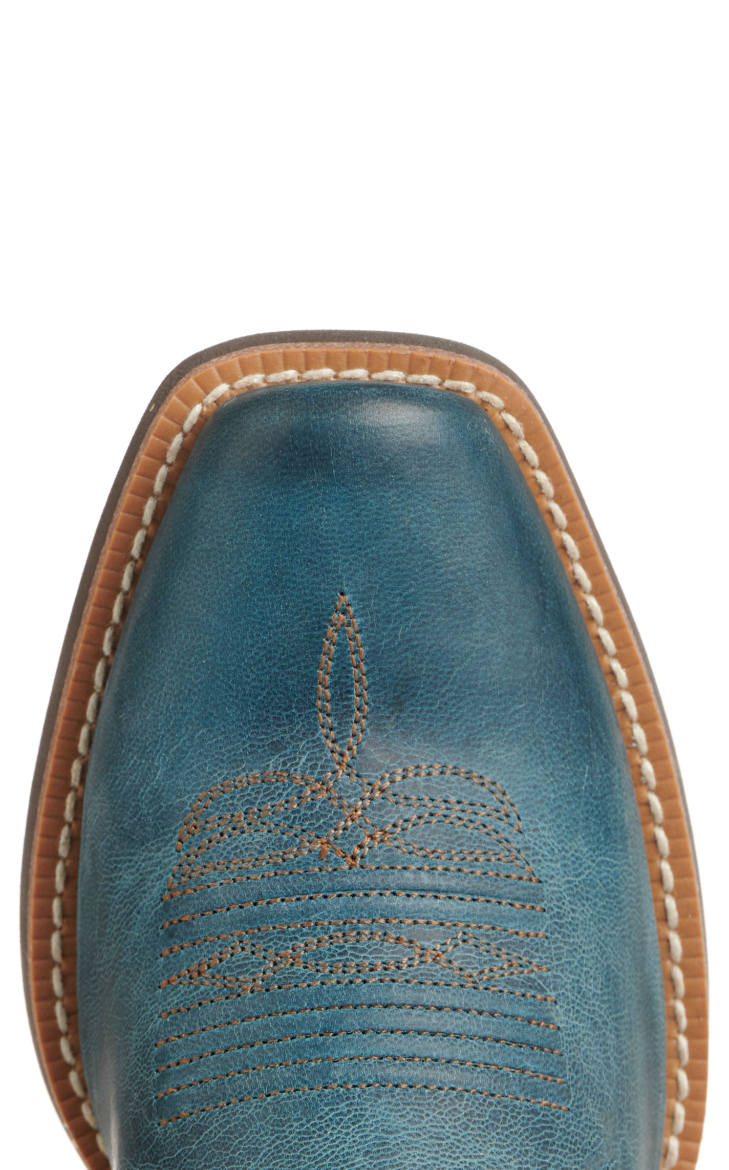Ariat Women's Decatur Blue and Pearlized Tan Punchy Toe Cowboy Boots - Image 1