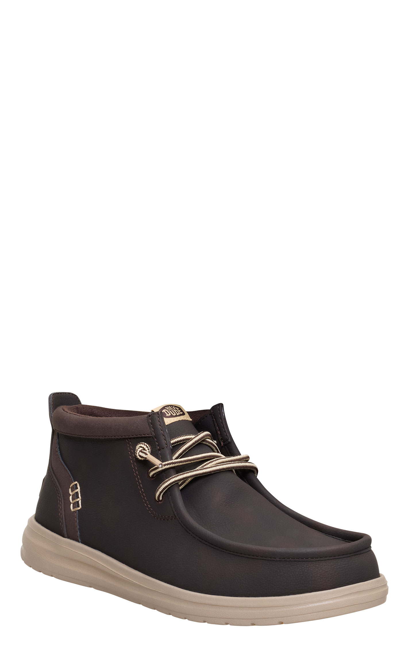 Hey Dude Men's Wally Mole Brown & Tan Moc Toe Casual Shoes - Image 1