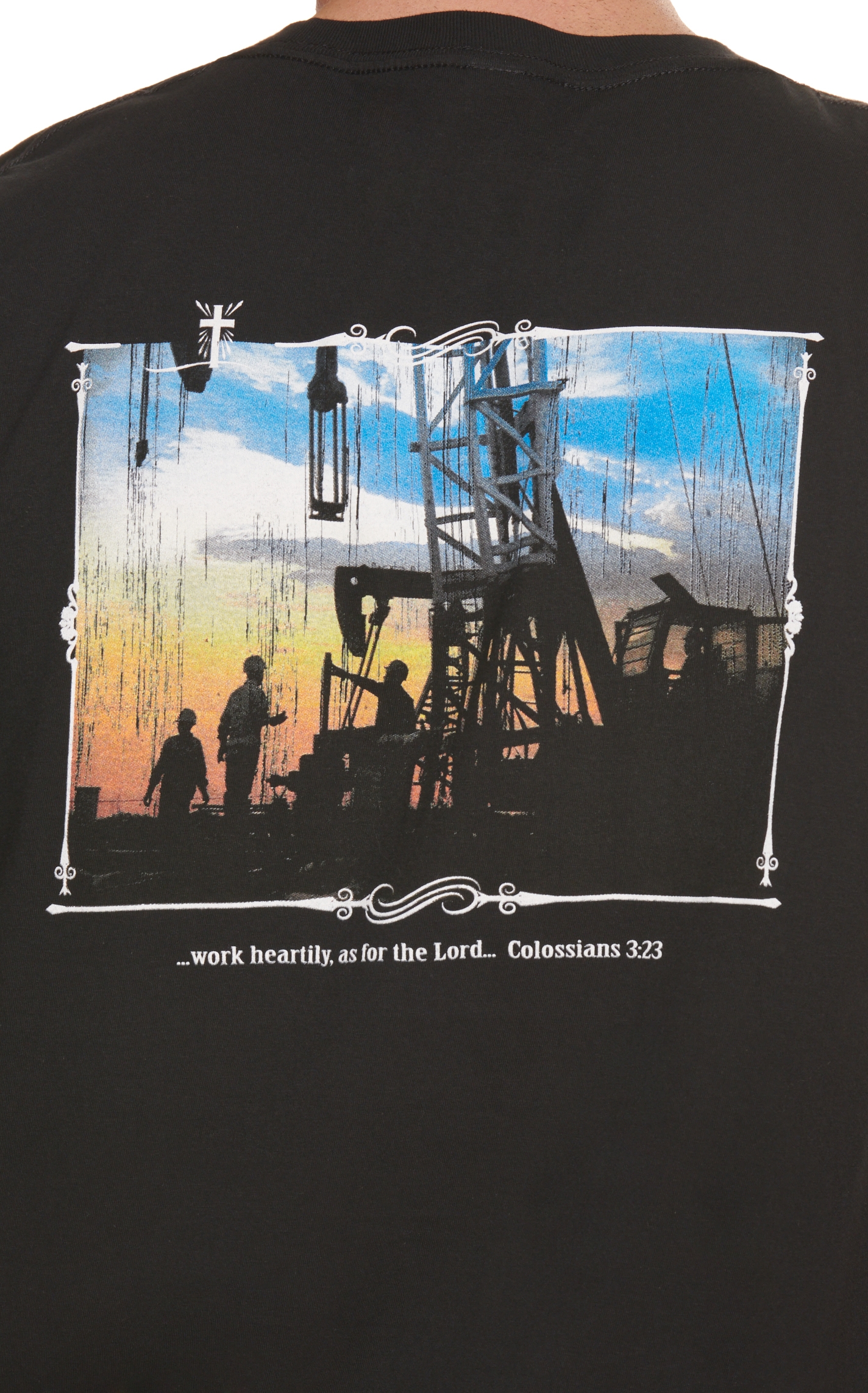 Cowboy Hardware Men's Oil Work Heartily Short Sleeve T-Shirt - Image 1