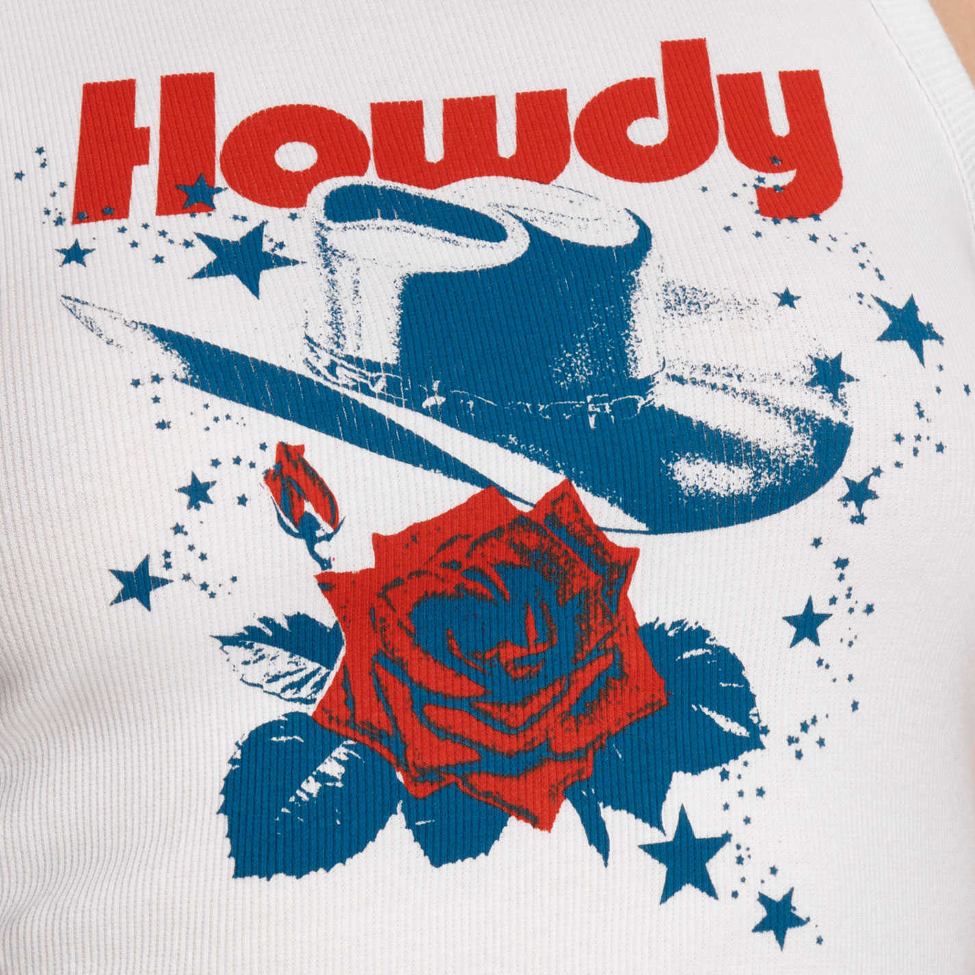 Girl Dangerous Women's Howdy White Cropped Tank Top - Image 1
