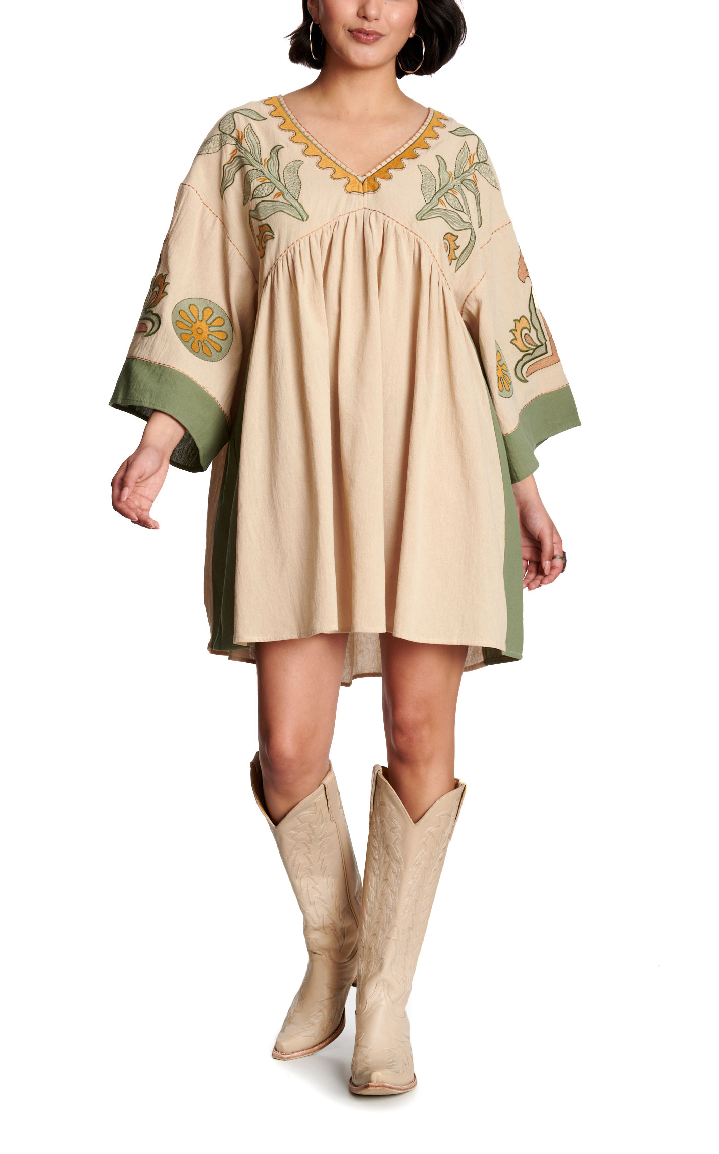 Easel Women's Ivory Embroidered Dress  - Image 1