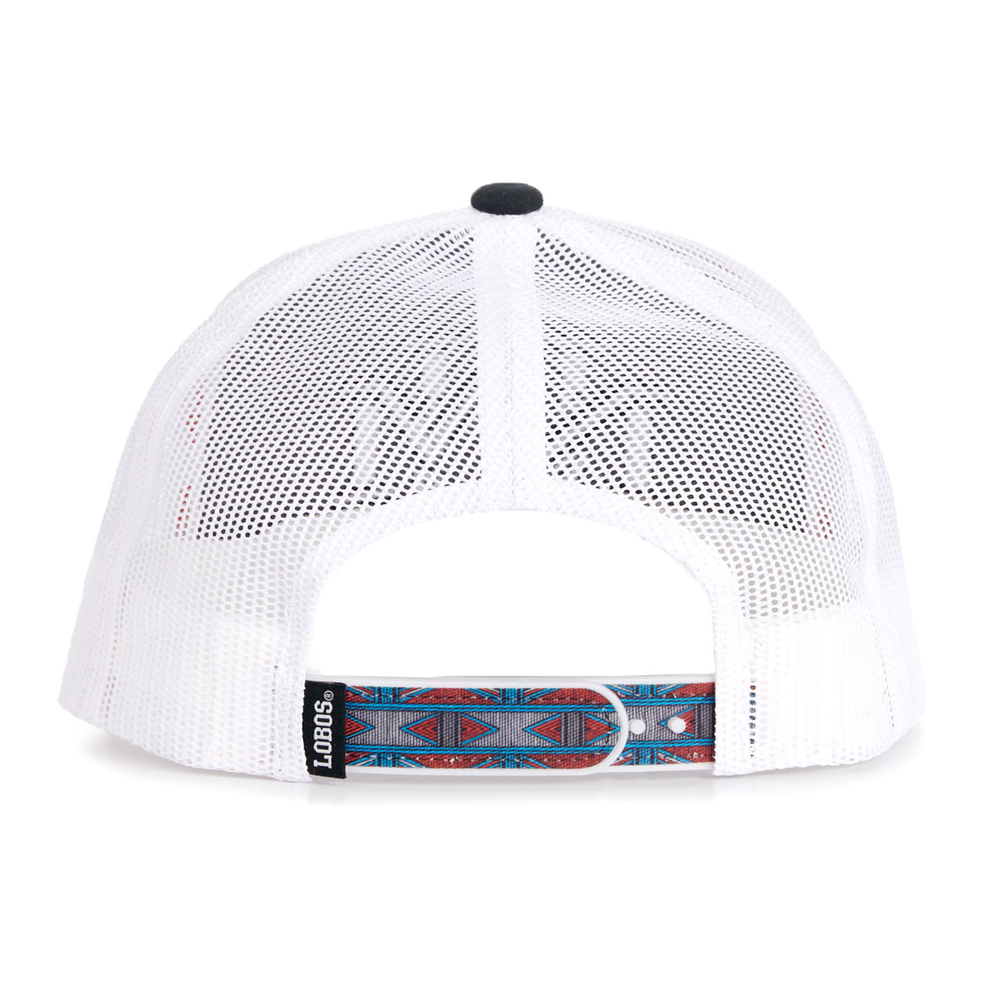 Hooey Collegiate Collection UNM Emblem Aztec & White Flat Bill Cap - Image 1