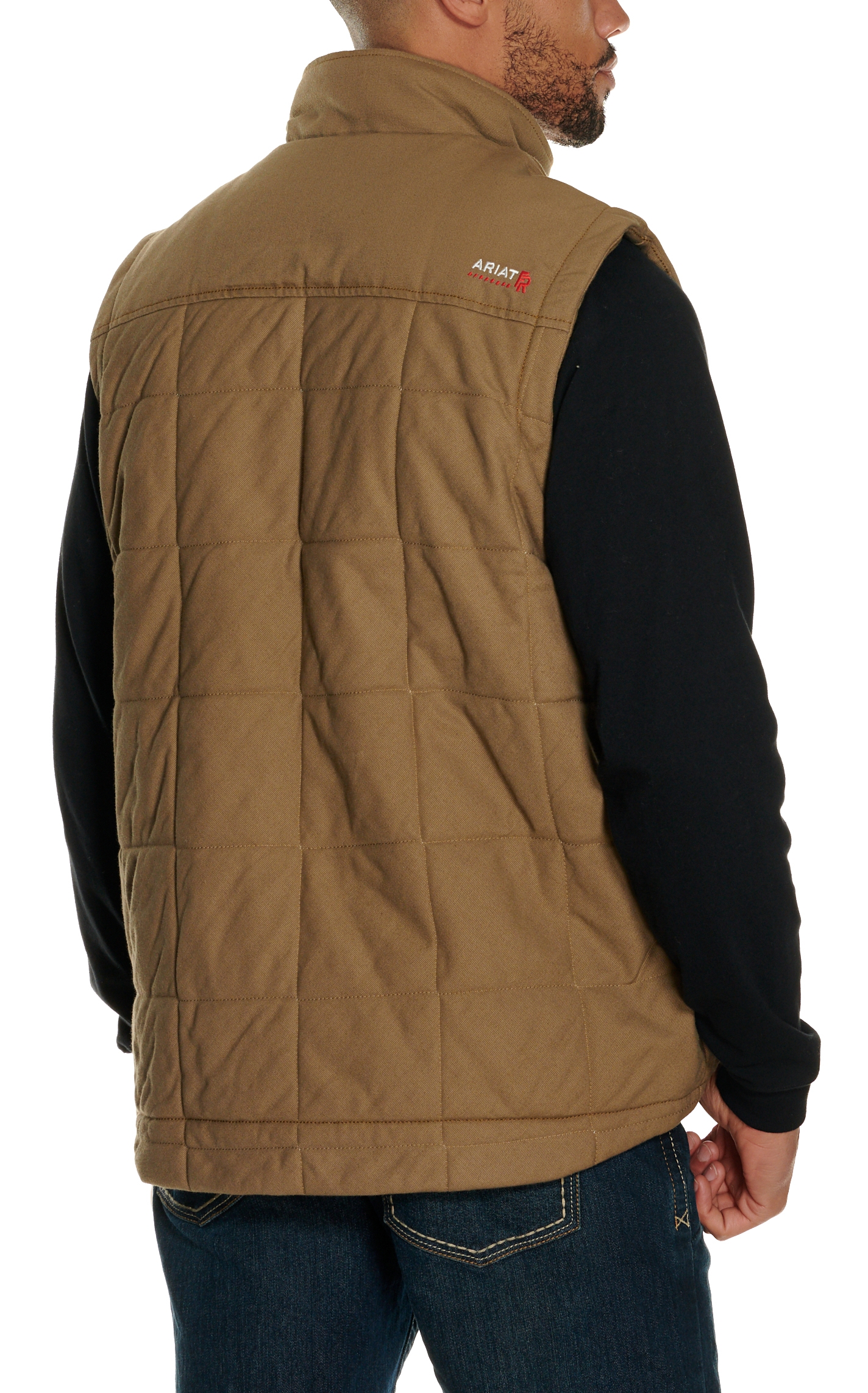 Ariat Men's Khaki FR 15OZ CAT3 Insulated Work Vest - Image 1