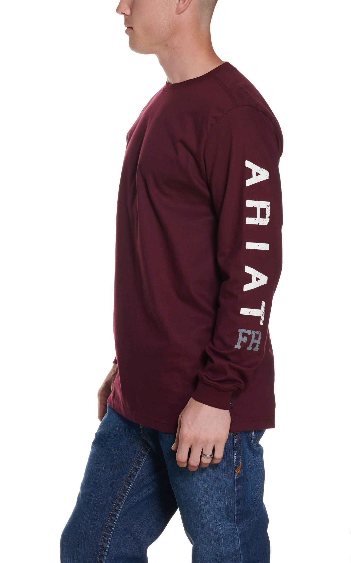 Ariat Men's Malbec Roughneck Skull Logo Long Sleeve FR T-Shirt - Image 2