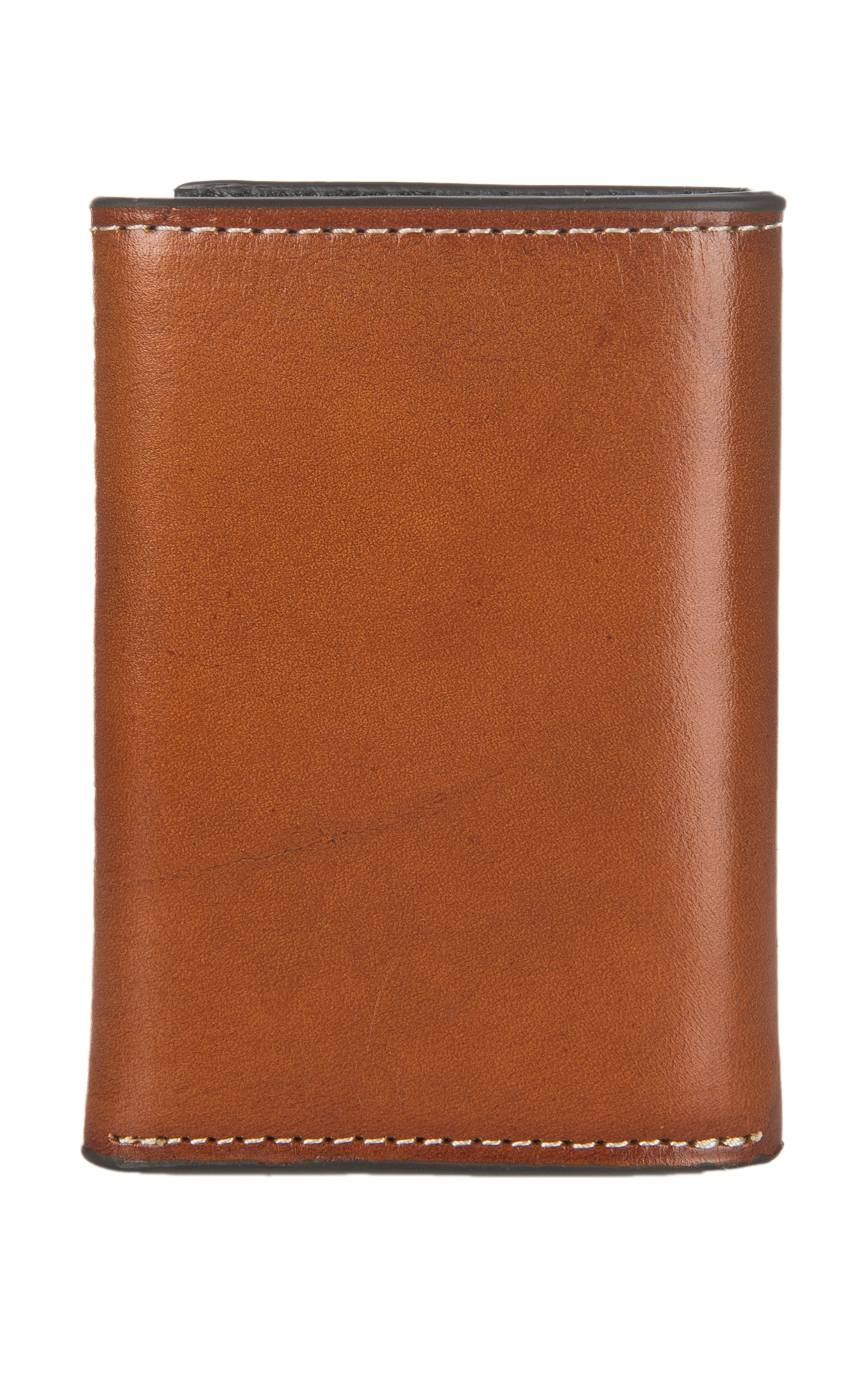 Nocona Tan Floral and Basket Weave Tooled Tri-fold Wallet - Image 1