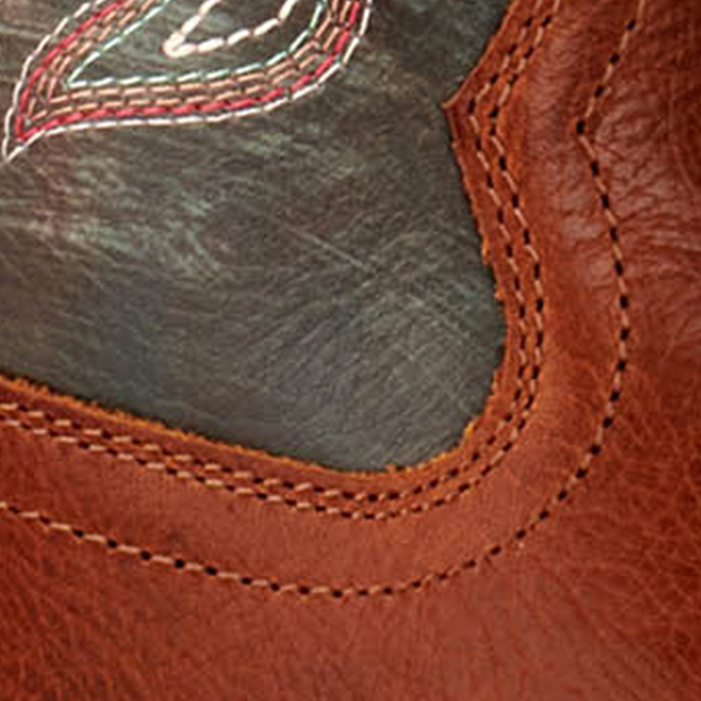 Ariat Women's Delilah Spiced Cider and Teal Wide Square Toe Cowboy Boots - Image 1