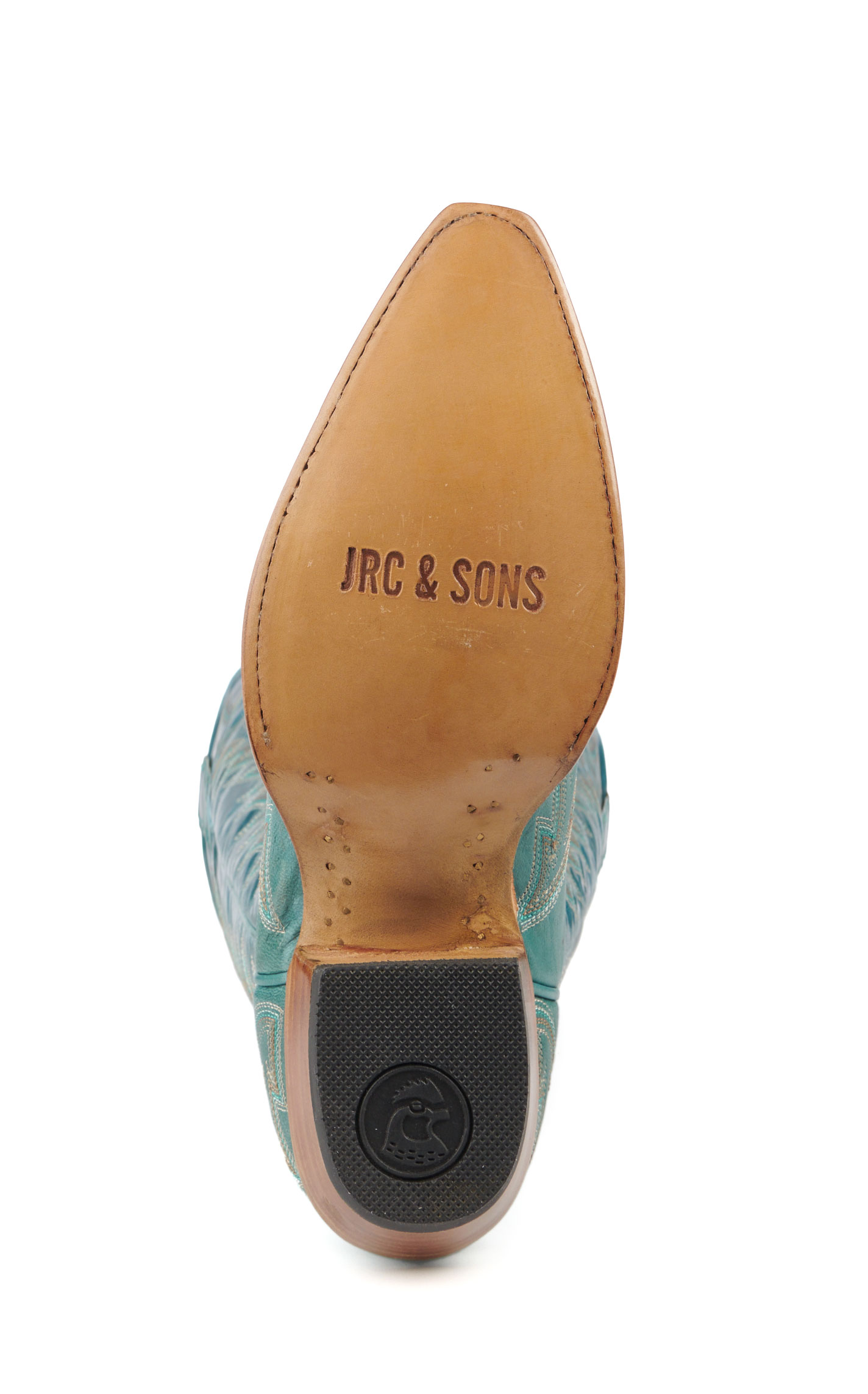 JRC & Sons Women’s Nancy Turquoise Snip Toe Tall Cowboy Boots - Image 1