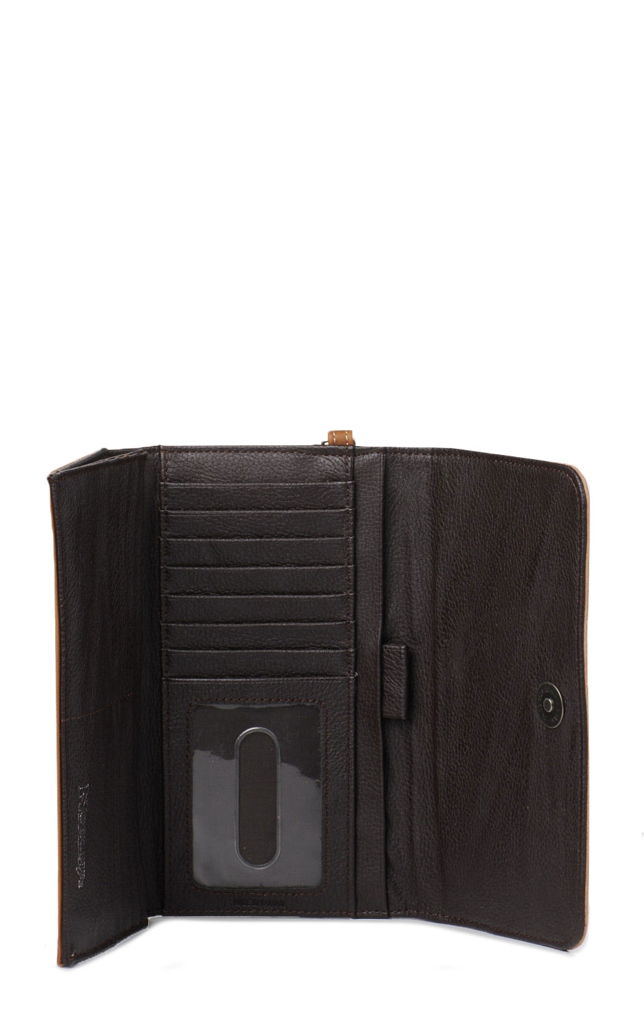 Nocona Carmen Tan with Southwest Stitching and Conchos Clutch Wallet - Image 1