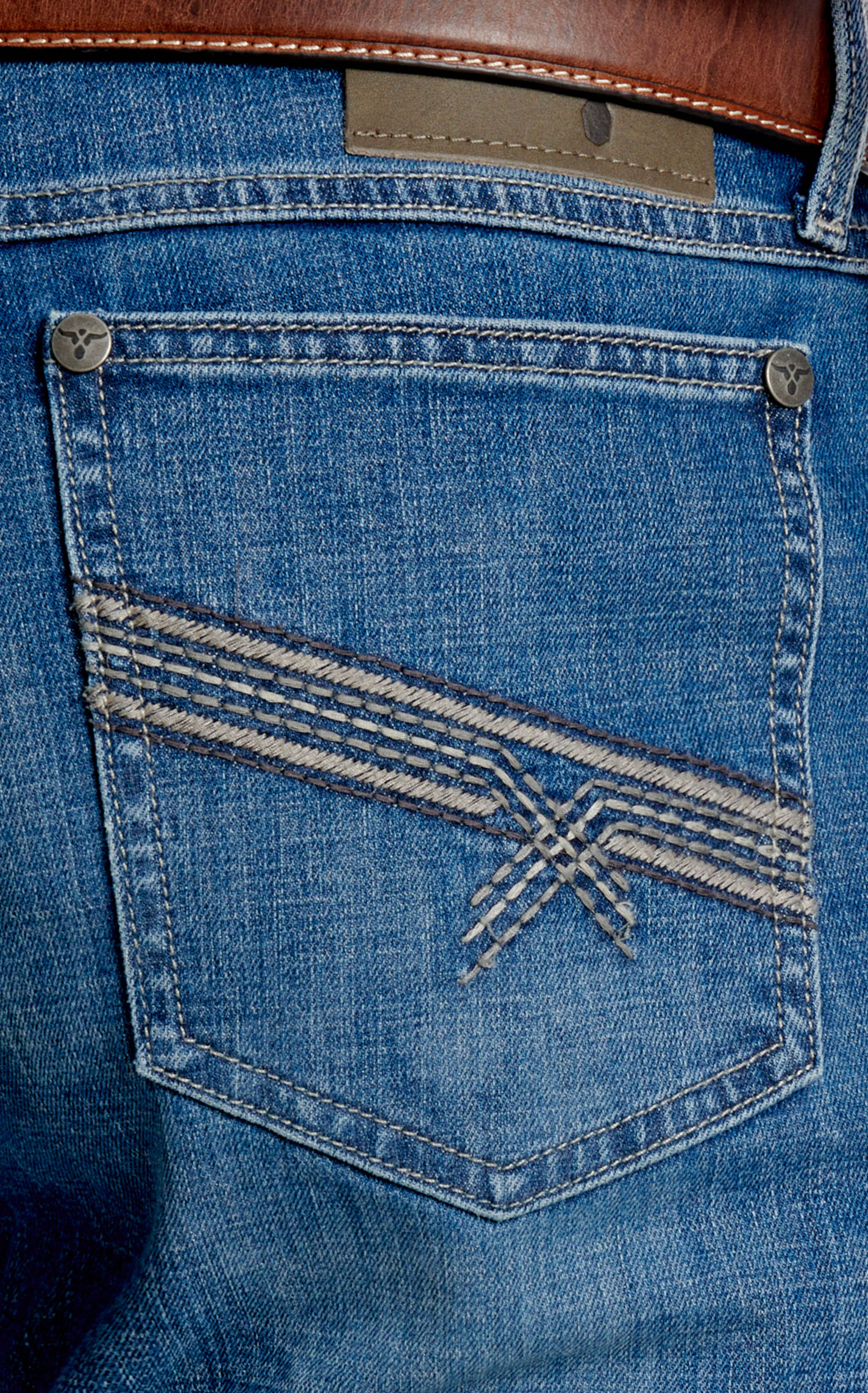 Wrangler 20X Men's Beckner 42 Medium Wash Slim Boot Cut Jeans - Image 1