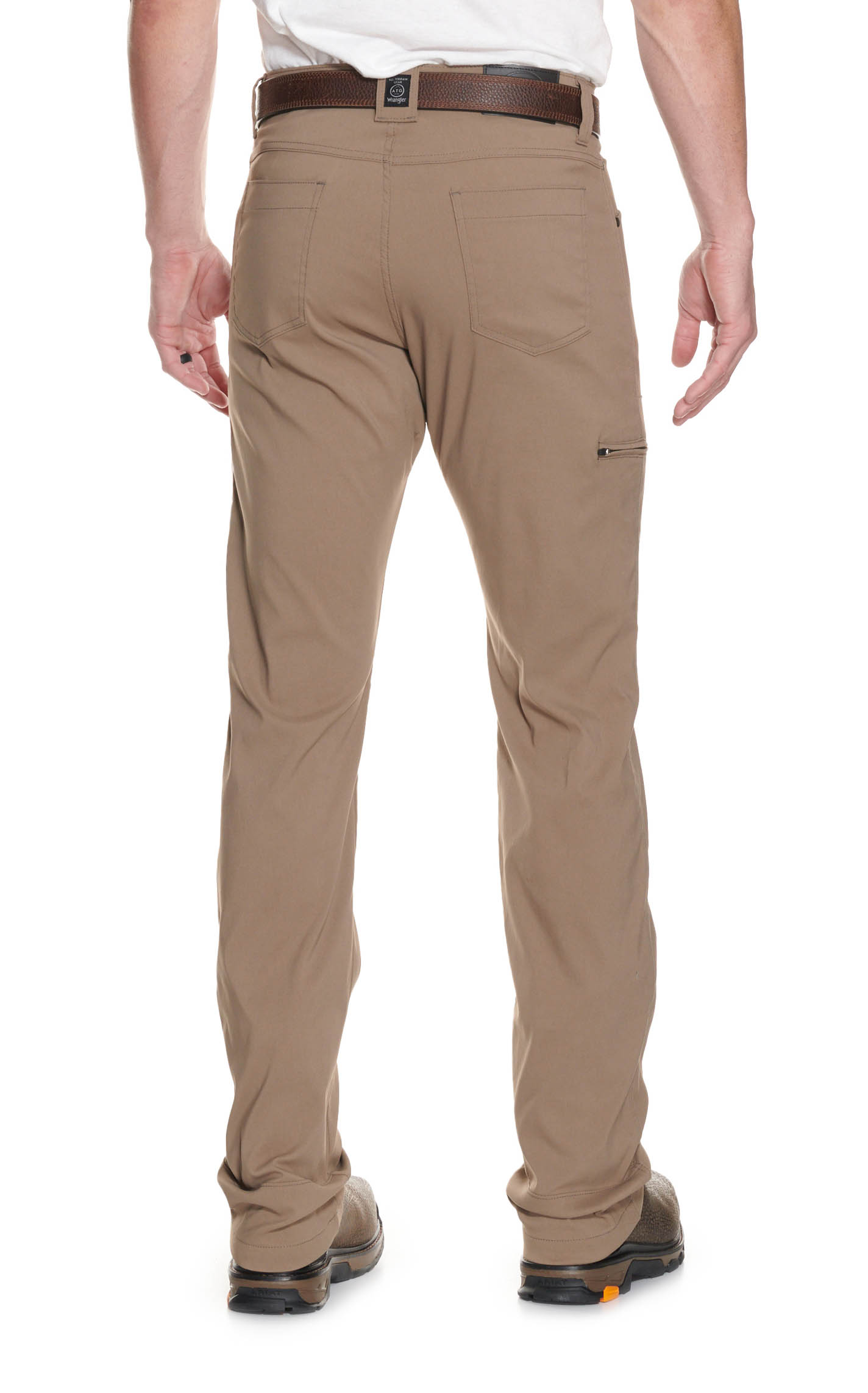 ATG by Wrangler Men's Khaki Mid Rise Straight Leg Synthetic Utility Pant - Image 1