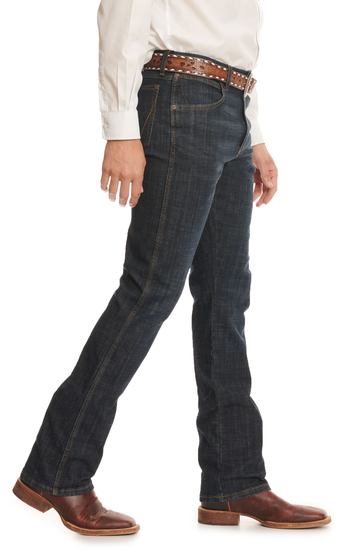 Wrangler Retro Men's Dax Dark Wash Slim Fit Boot Cut Jeans - Big & Tall Sizes - Image 1