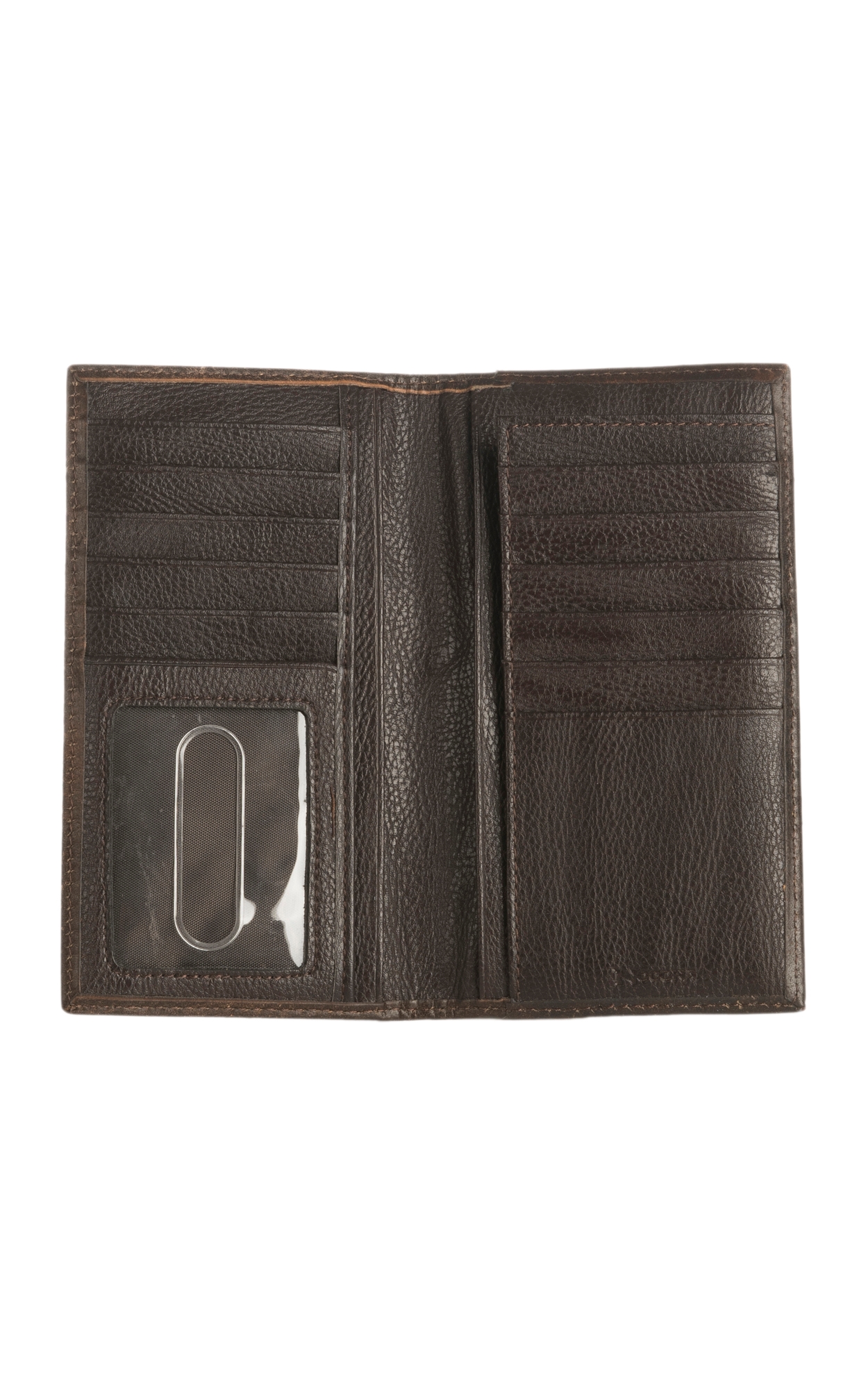 Nocona Dark Brown with Diagonal Cross Men's Rodeo Wallet/Checkbook Cover - Image 1