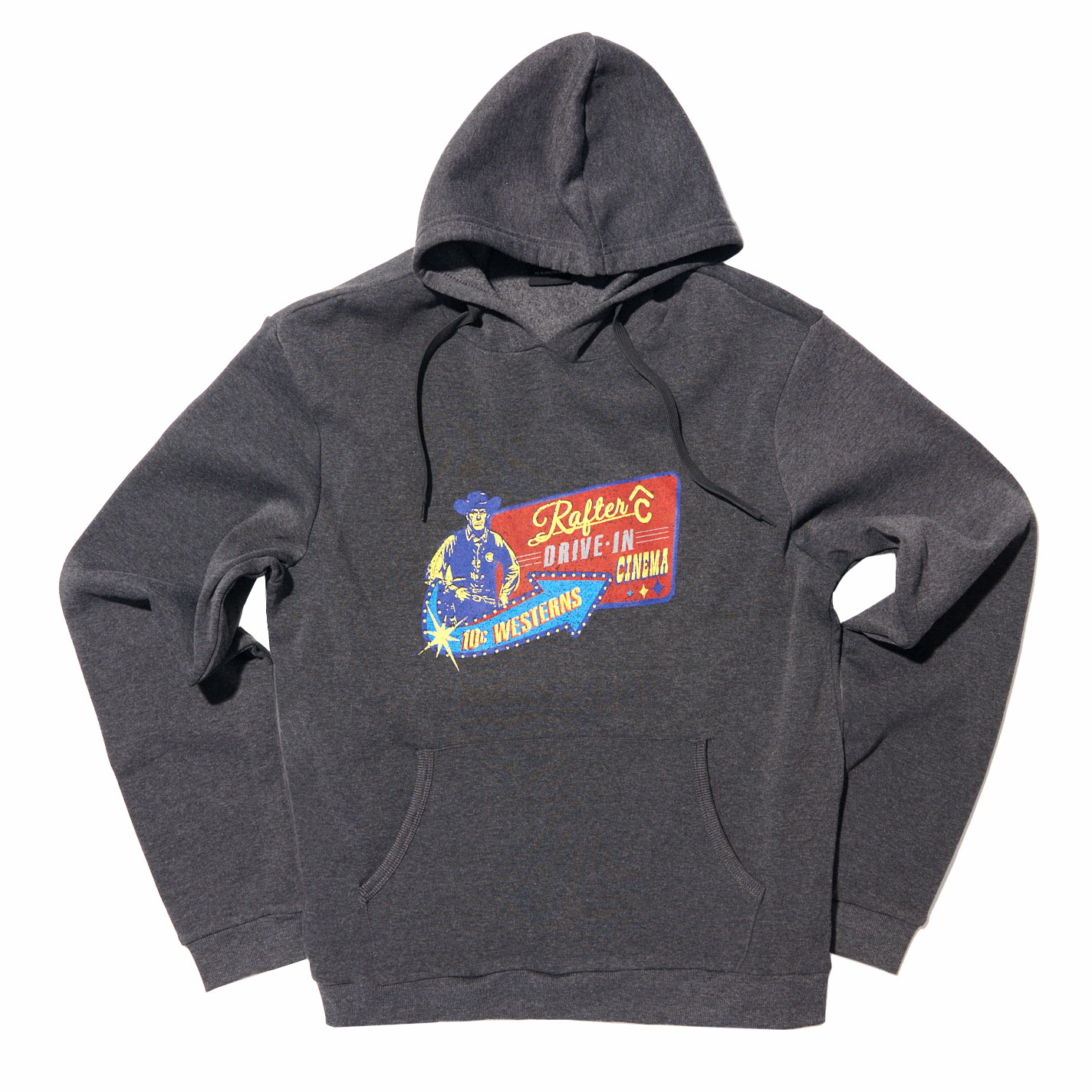 Rafter C Charcoal Drive In Logo Graphic Hoodie - Image 1