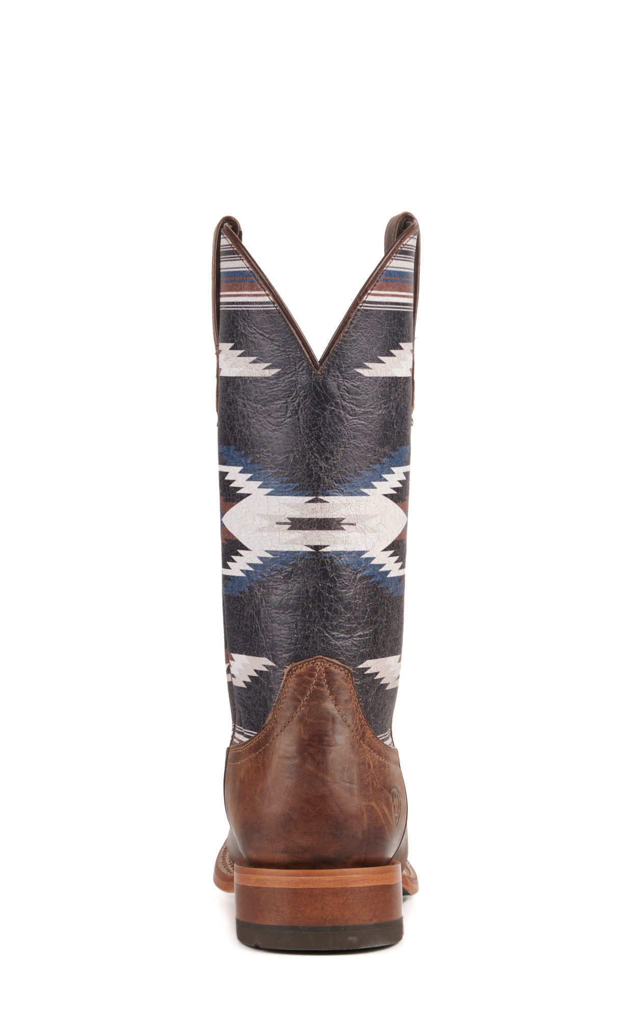 Ariat Men's Frontier Chimayo Natural Brown and Aztec Wide Square Toe Cowboy Boots - Image 1