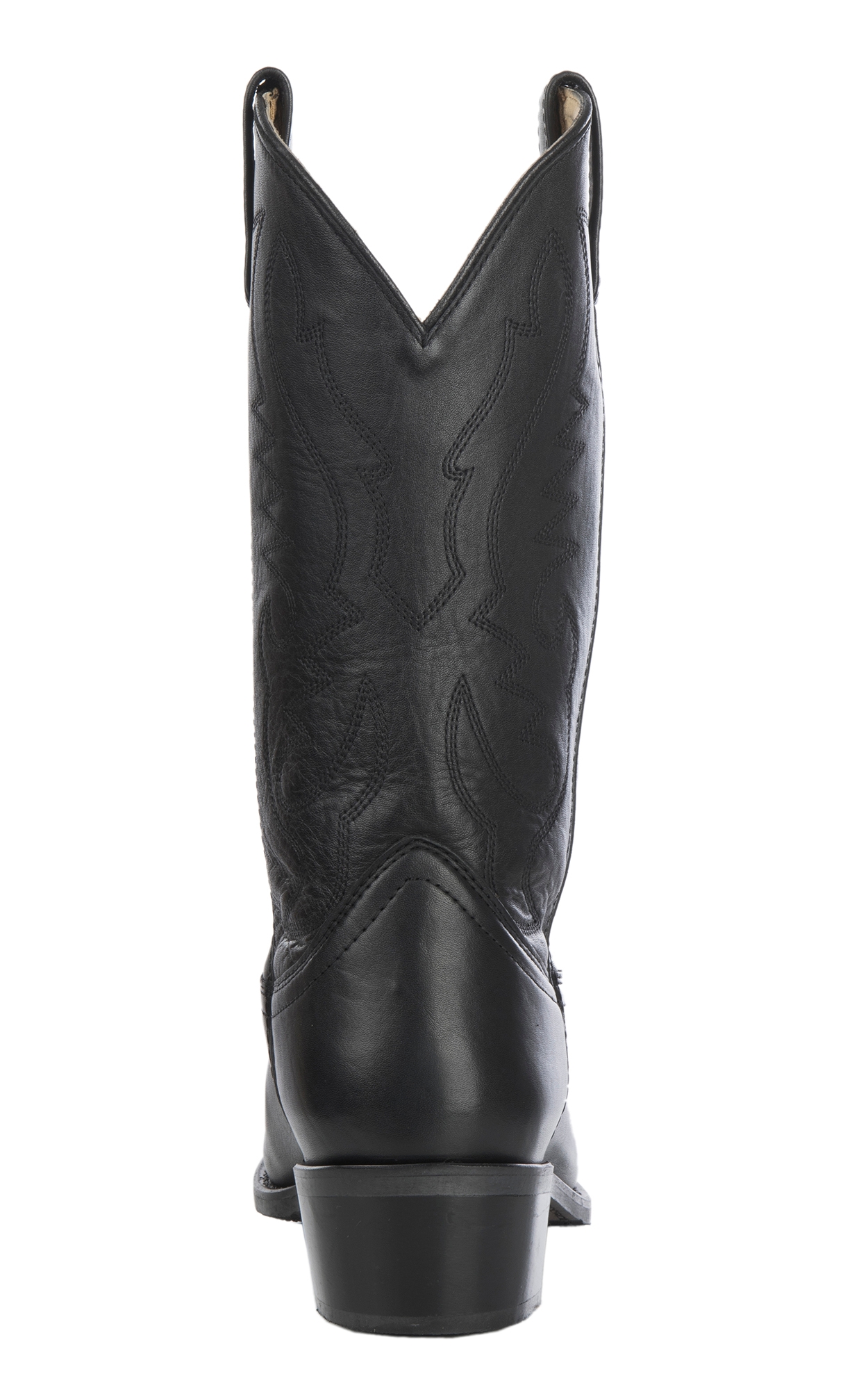 Smoky Mountain Men's Classic Black Cowboy R-Toe Boots - Image 1