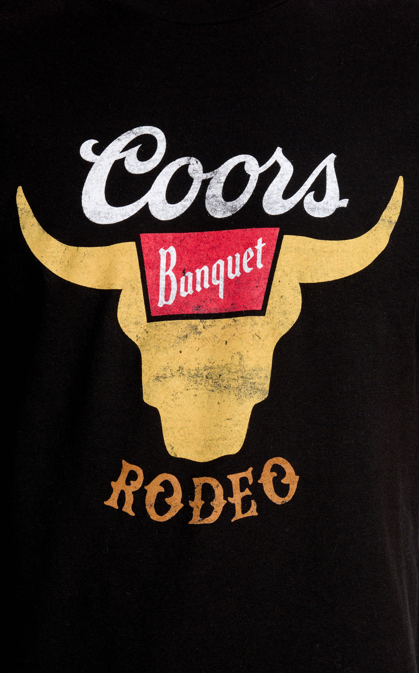 Brew City Men's Black Coors Rodeo Graphic T-Shirt - Image 1