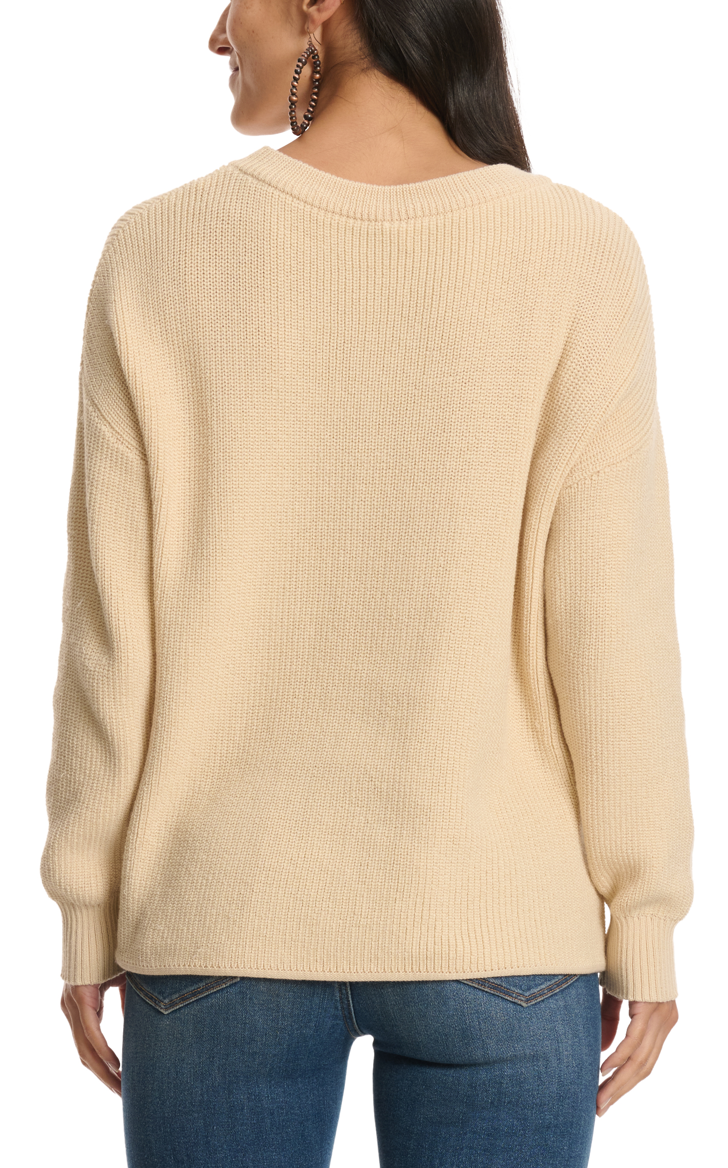 Rockin' C Women's Sand YEEHAW Sweater - Image 1
