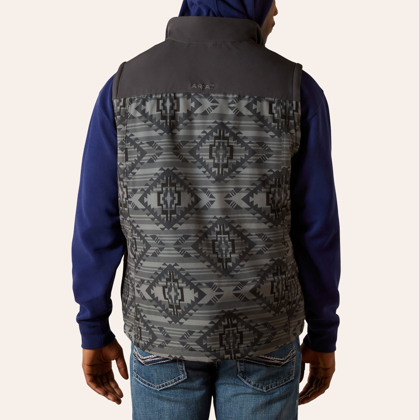 Ariat Men's Pioneer Charcoal Gray Stretchshell Vest - Image 1