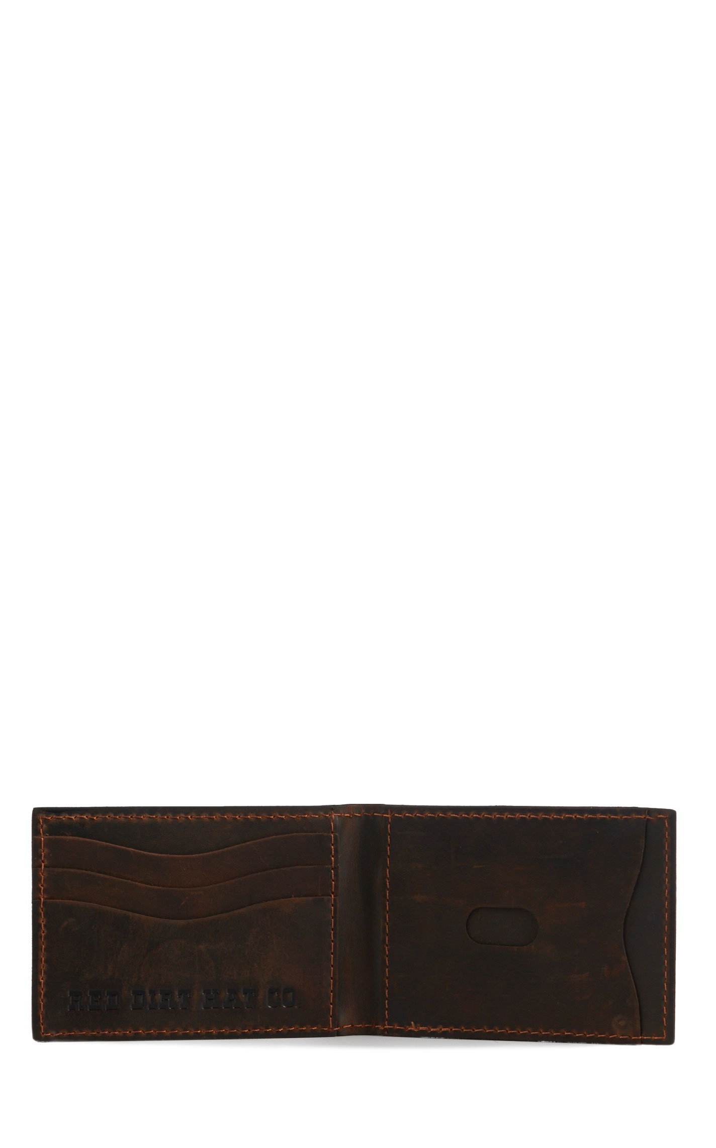 Red Dirt Hat Co. Oiled Brown Money Clip Card Case - Image 1