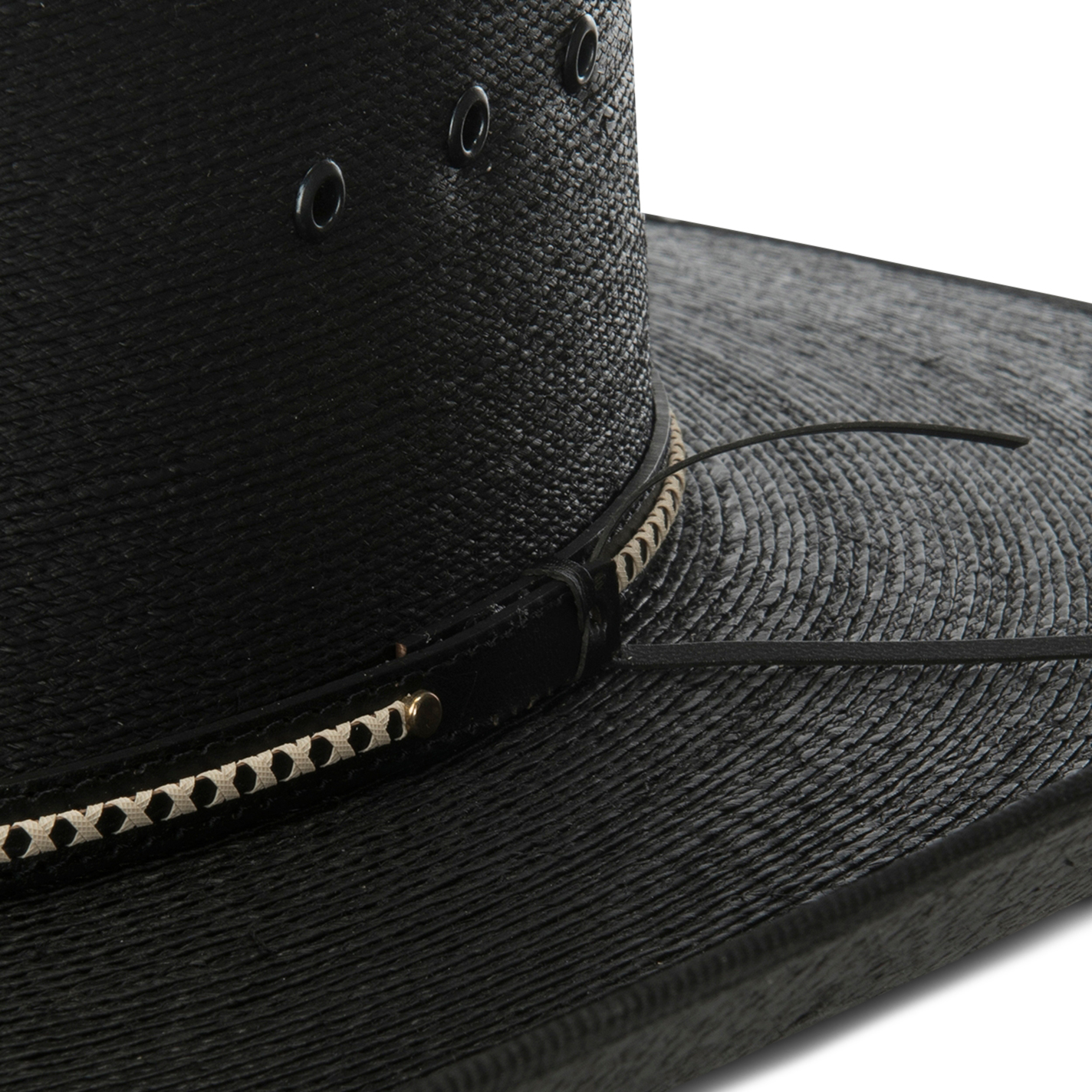 Resistol Jason Aldean Collection Asphalt Black Cattleman Crown Palm Cowboy Hat - Image 1