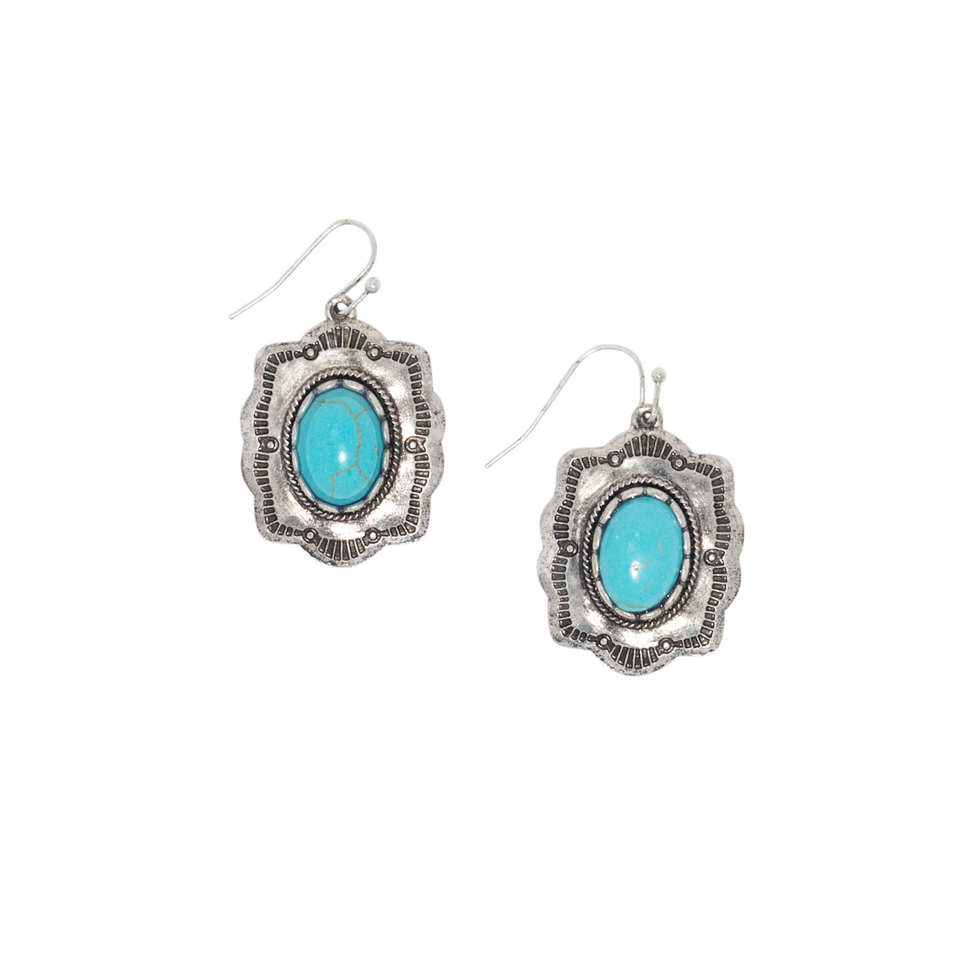 806 by Pink Panache Turquoise Small Conchos Jewelry Set  - Image 1
