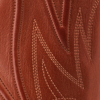 JRC & Sons Men's Jose Full Quill Ostrich Round Toe Exotic Cowboy Boot in Peanut Brittle - Image 1