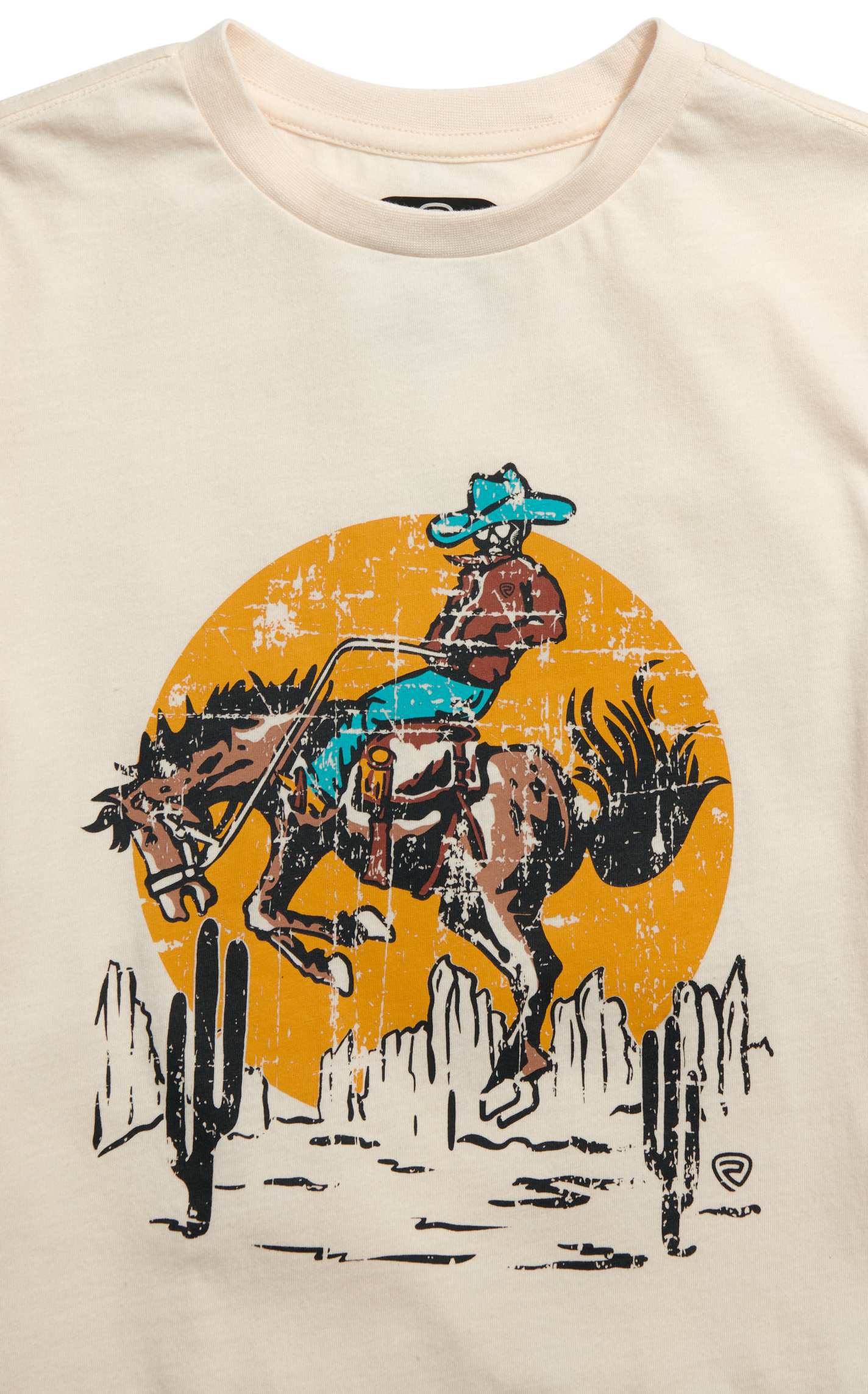 Rock & Roll Denim Boy's Bone Bronc & Rider Desert Graphic T-Shirt - Image 1