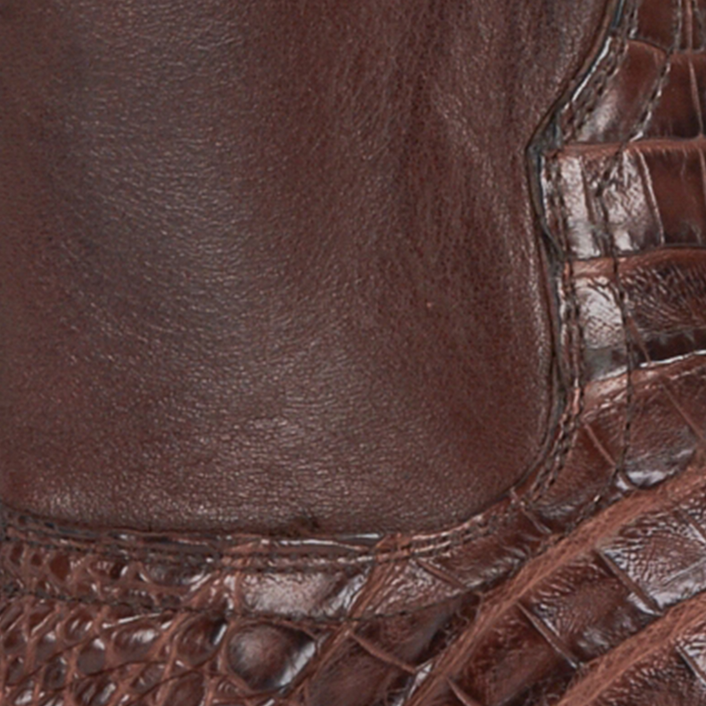 JRC & Sons Men's Shaw Caiman Belly Round Toe Exotic Roper Boot in Cigar - Image 1