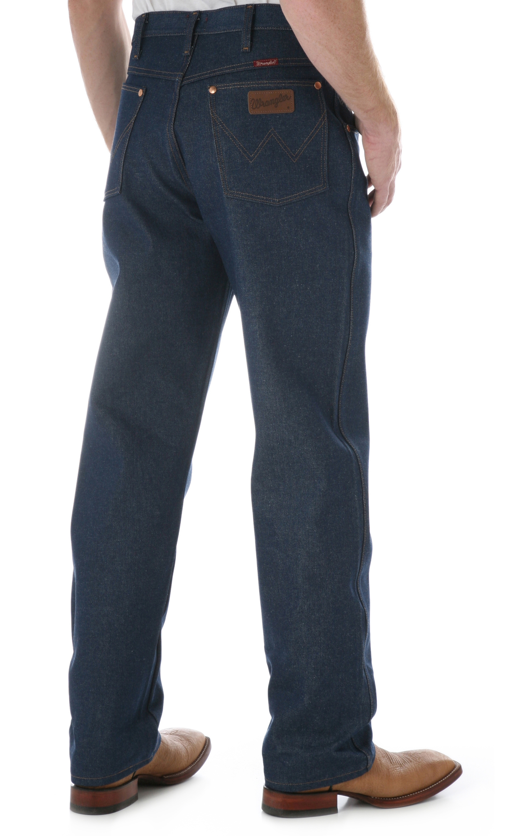 Wrangler Men's Cowboy Cut Rigid Denim Relaxed Fit Jeans - Extended Sizes - Image 1
