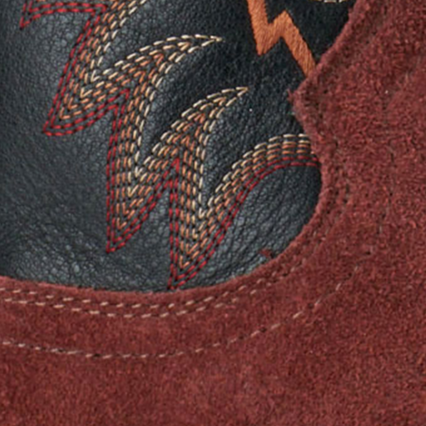 Ariat Men's Futurity Time Black and Mahogany Roughout TekStep Punchy Square Toe Cowboy Boots - Image 1