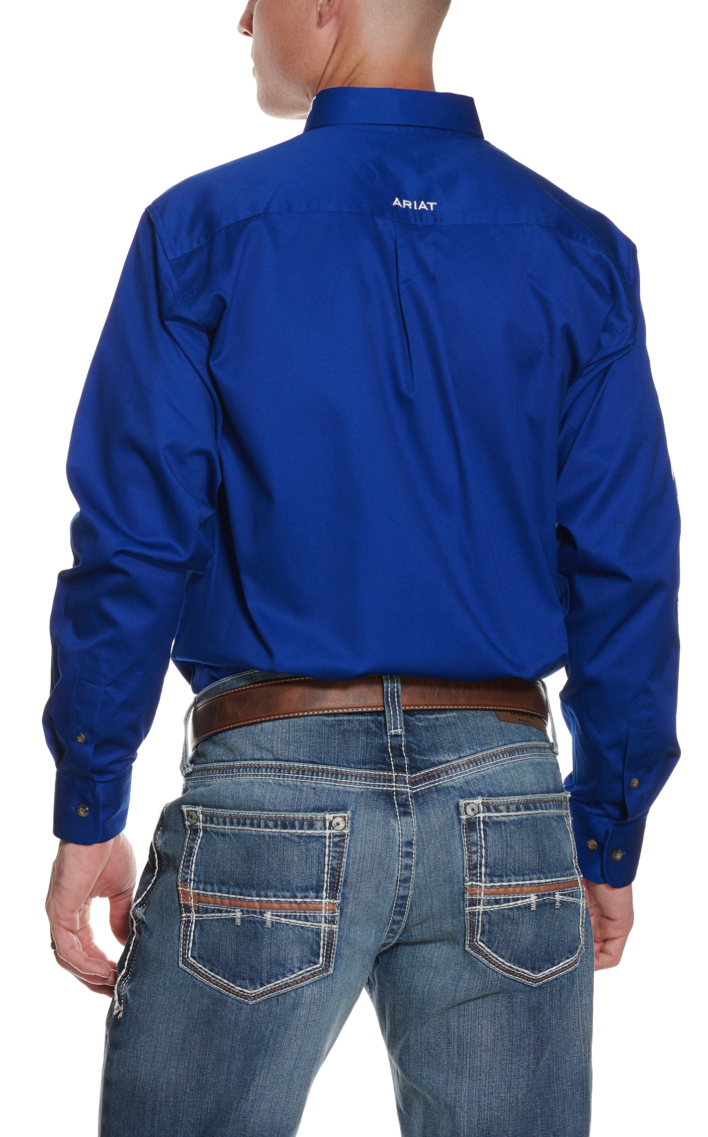 Ariat Men's Blue Team Logo Long Sleeve Western Shirt - Image 1