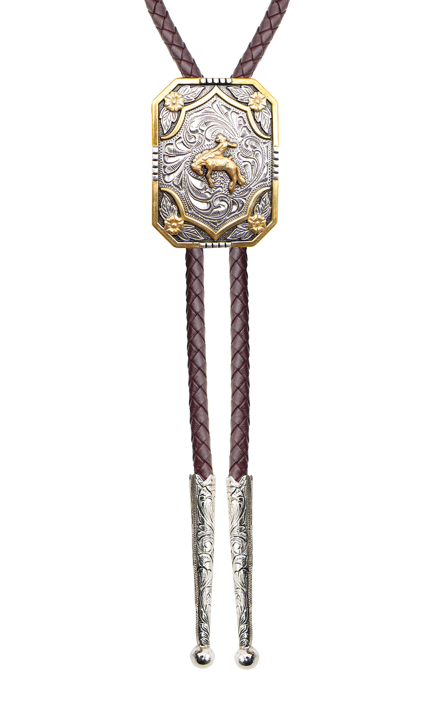 AndWest Two Tone Iconic Bronco Rider Bolo - Image 1
