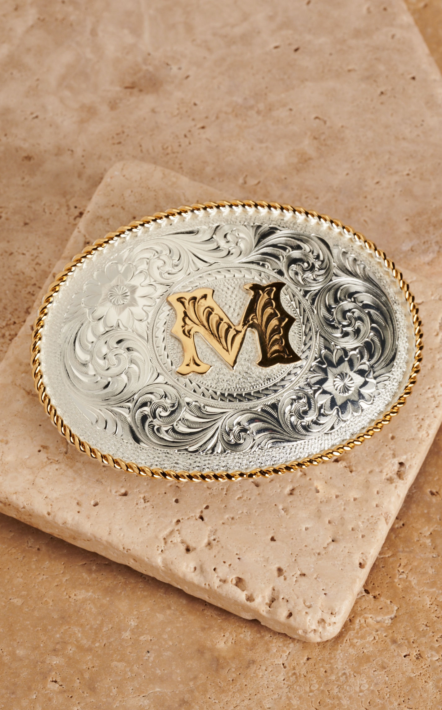 Montana Silversmiths Silver with Gold Oval \