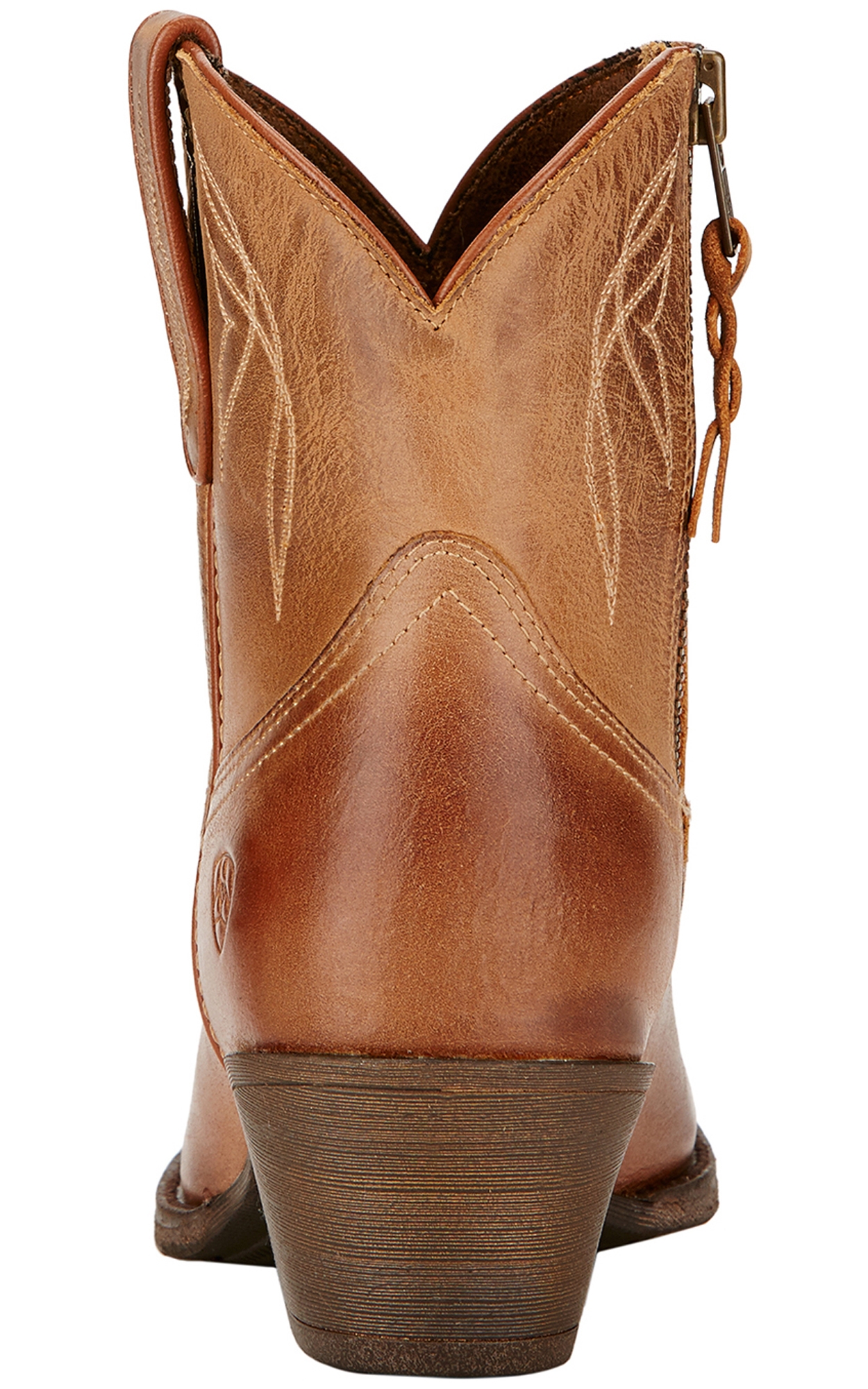 Ariat Women's Darlin Burnt Sugar Leather Round Toe Western Booties - Image 1