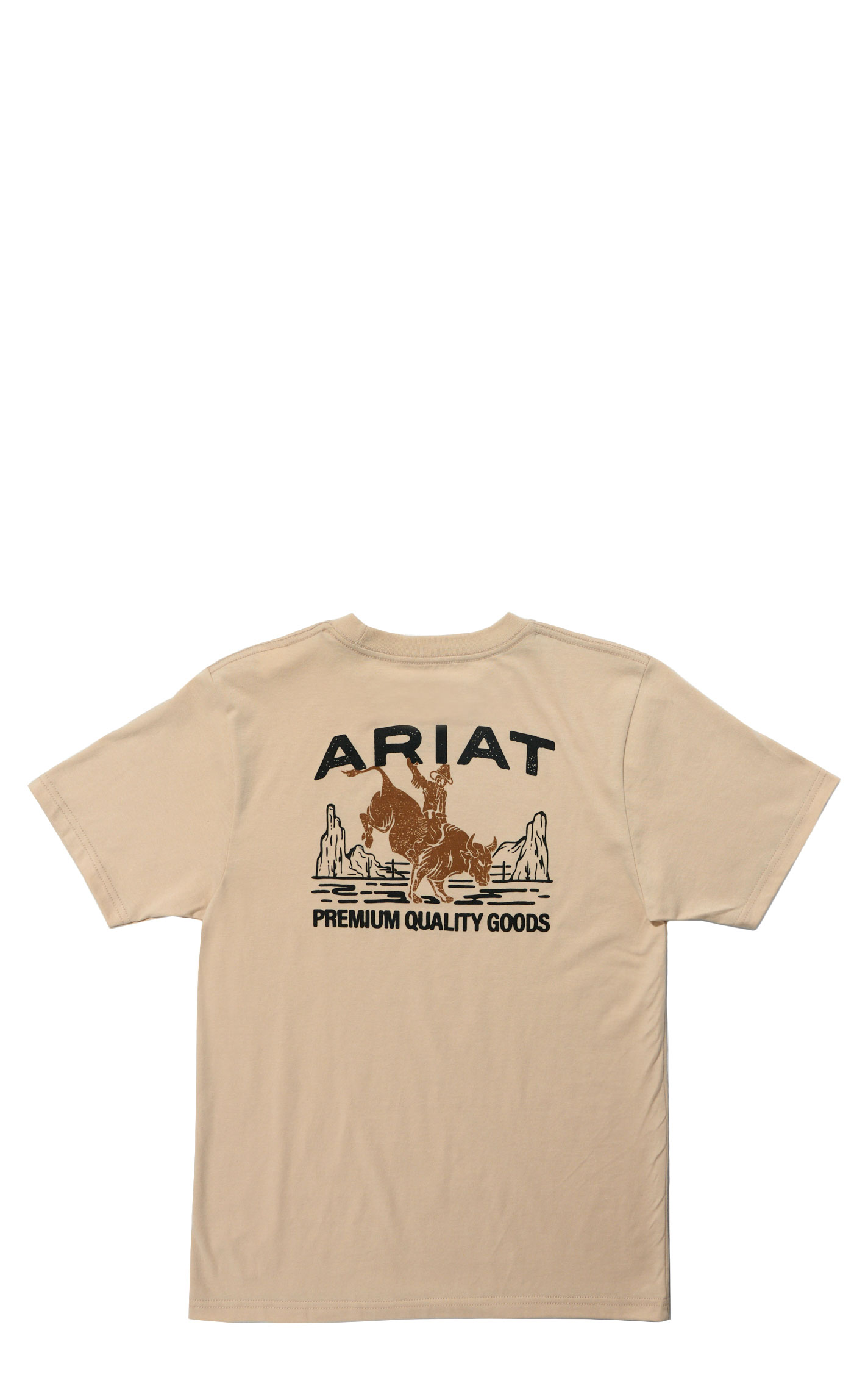 Ariat Boy's Khaki Diablo Toro Logo Graphic T-Shirt - Image 1