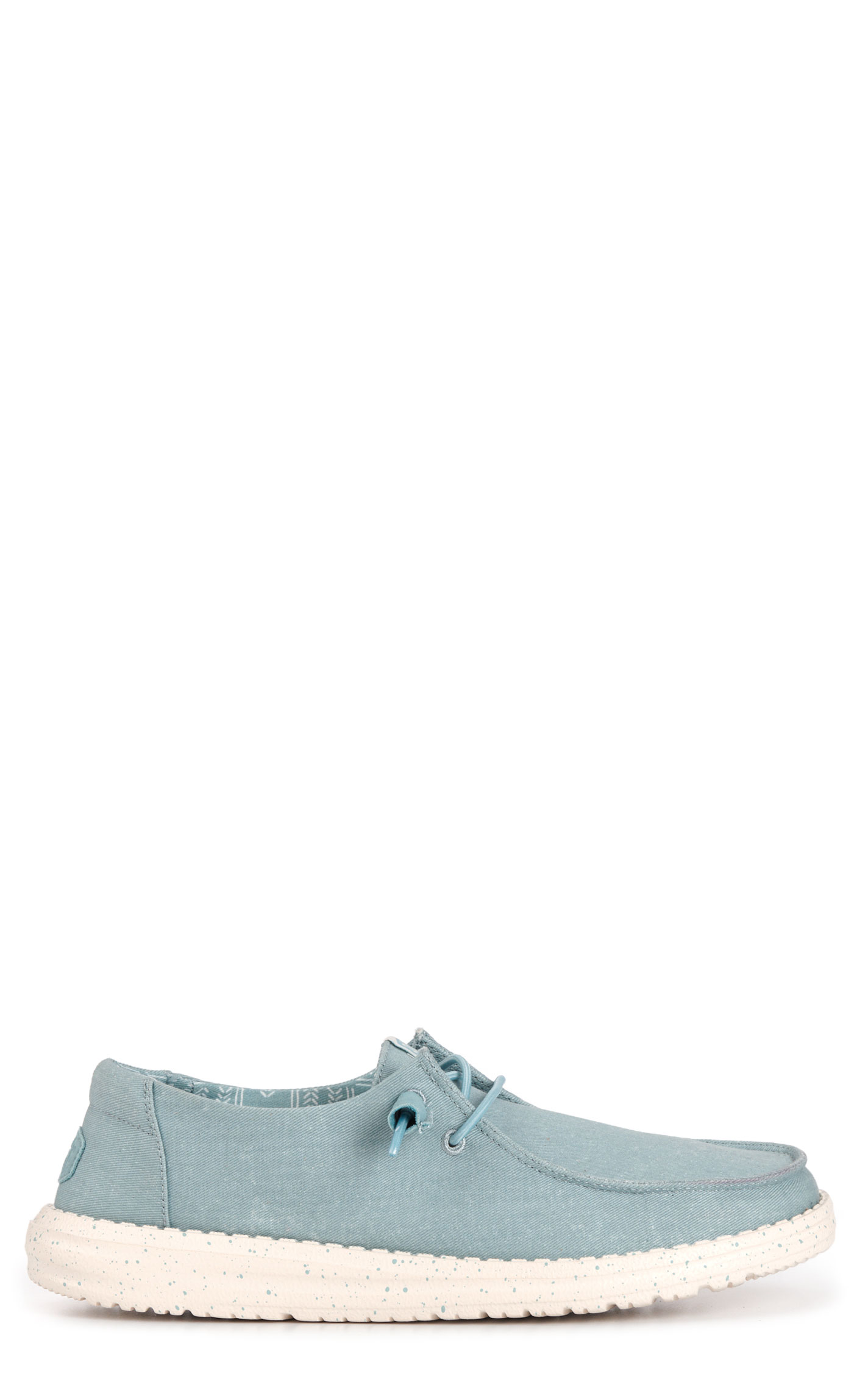 Hey Dude Women's Wendy Stretch Canvas Light Stonewash Moc Toe Shoes - Image 1