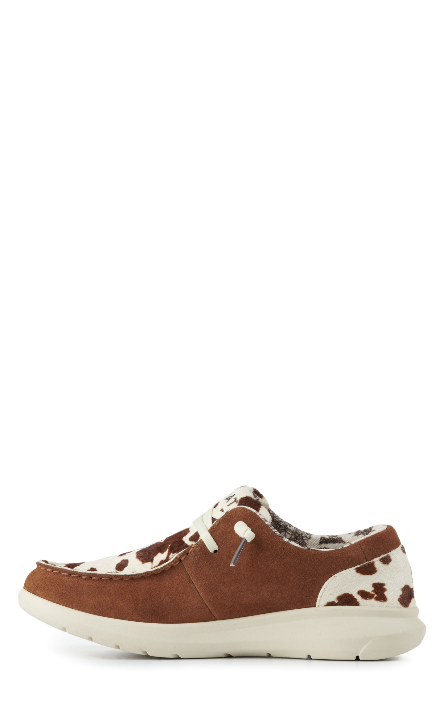 Ariat Women's Hilo Ginger Suede and Cow Print Lace Up Casual Shoes - Image 1