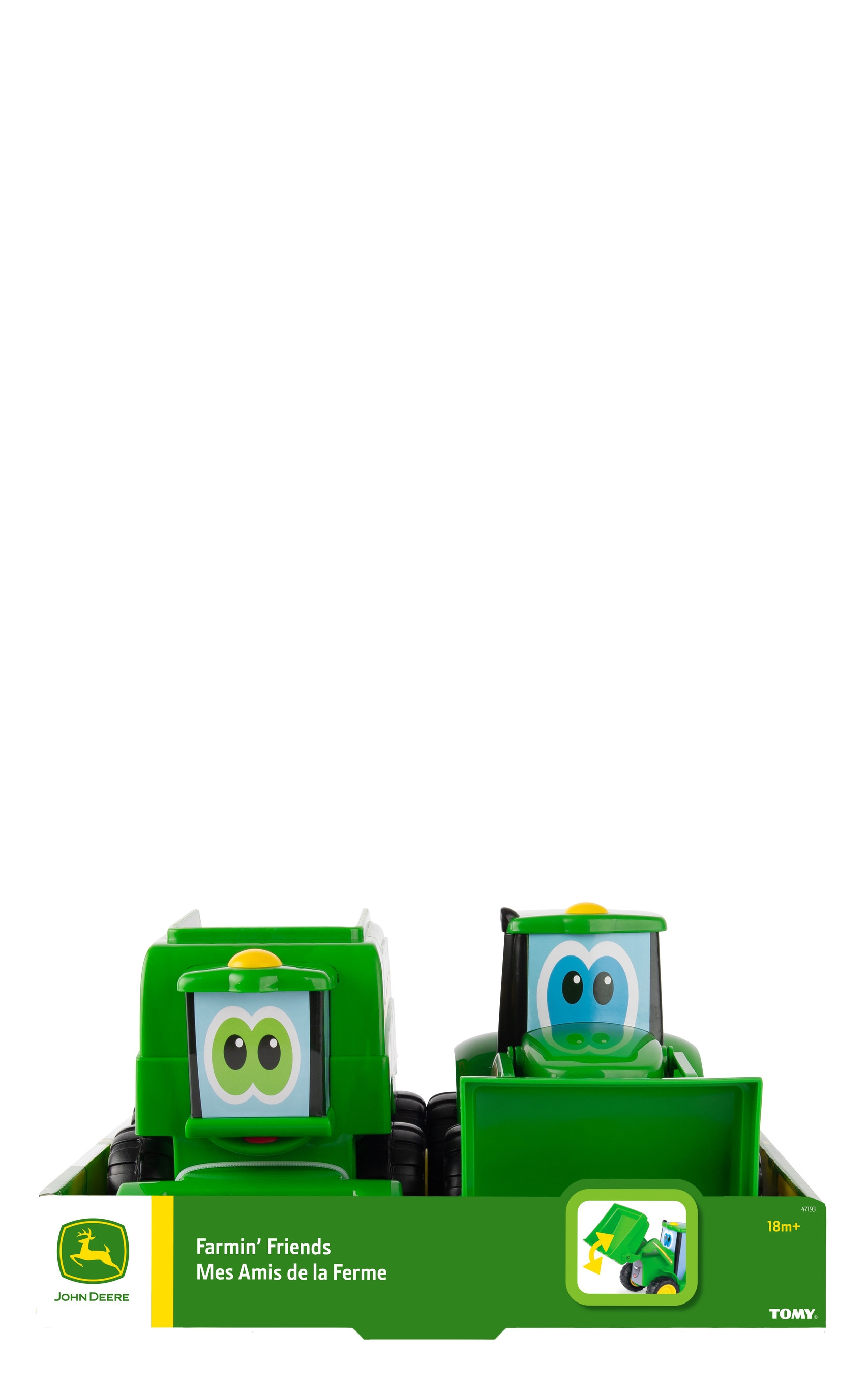 John Deere Farmin' Friends Johnny Tractor and Corey Toy Set - Image 1