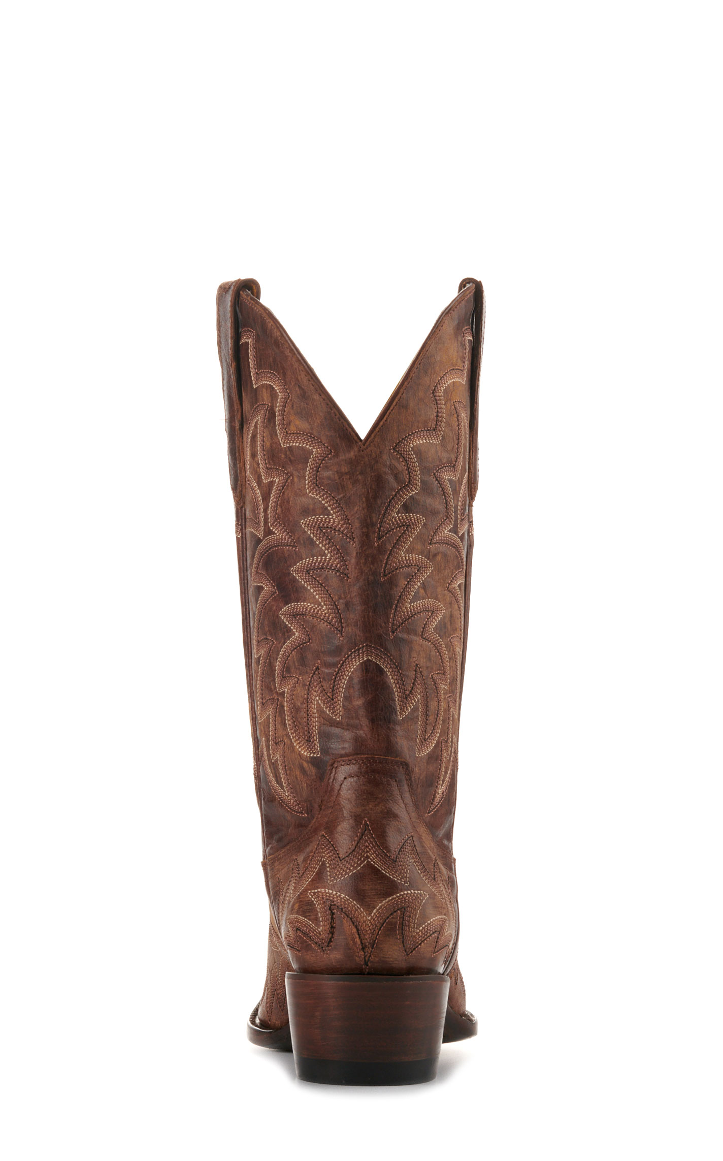Cavender’s Women’s Vesuvio Brass Leather Brown Snip Toe Cowboy Boots  - Image 1